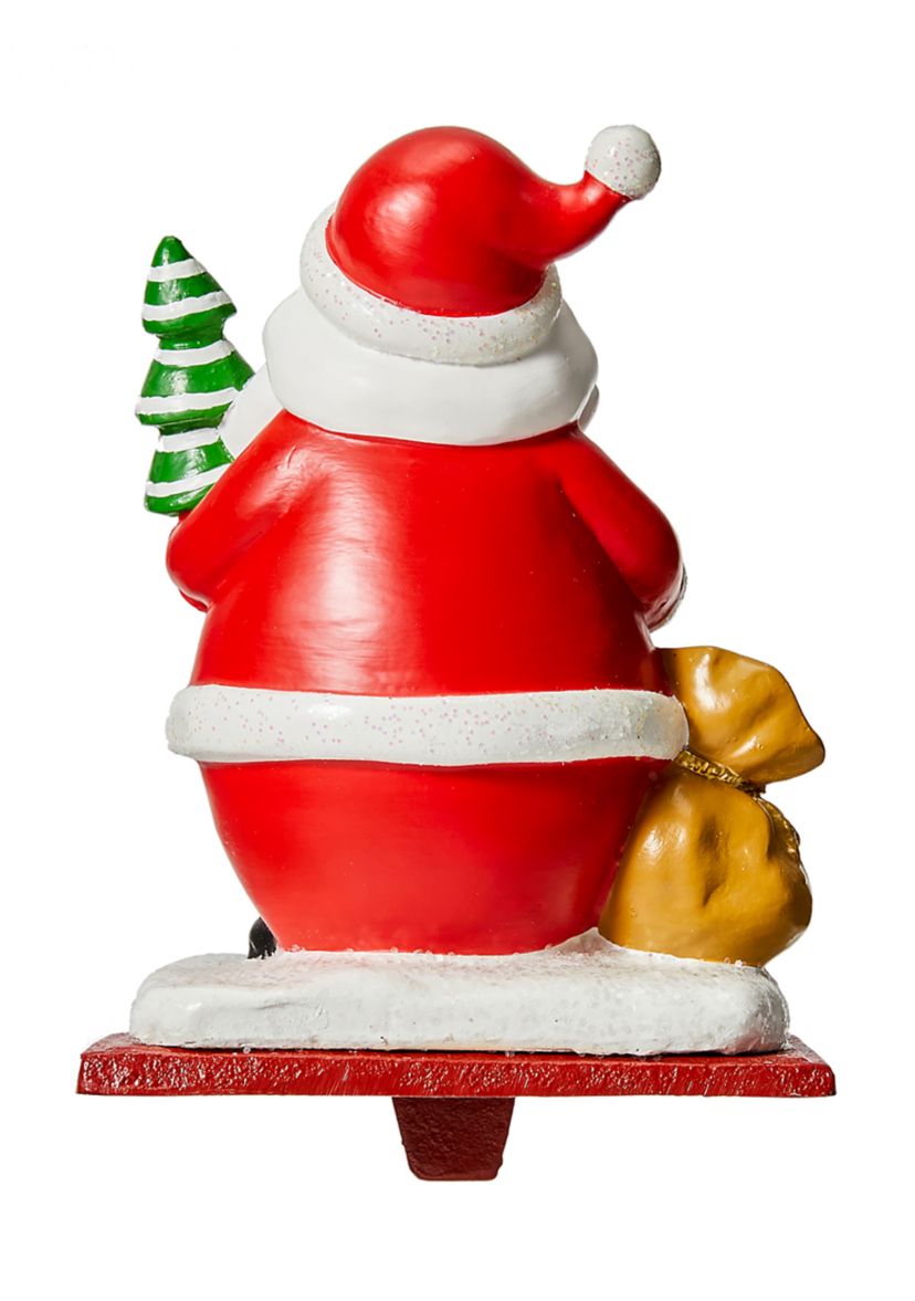 Set of 3 Resin Santa, Snowman, Penguin Stocking Holders