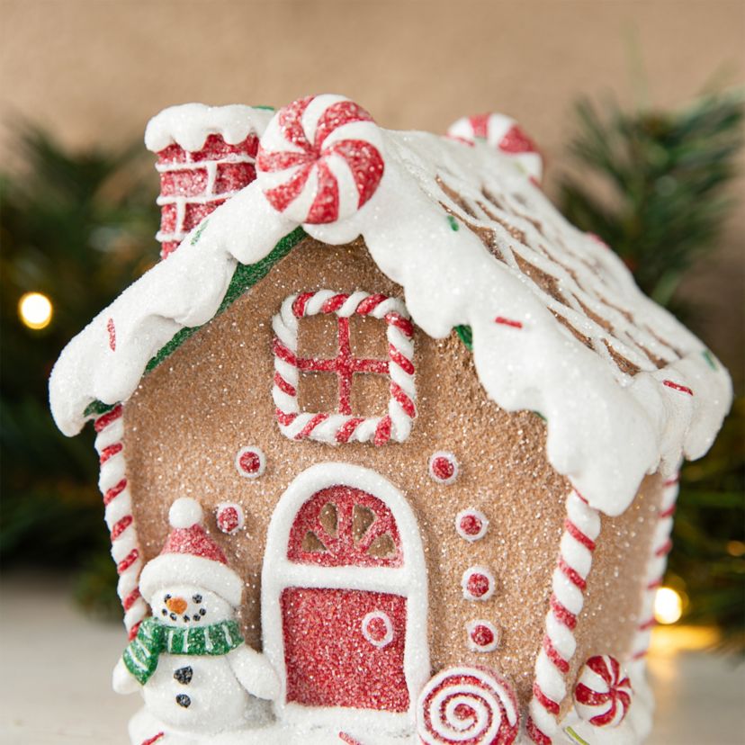 Set of 2 Resin Gingerbread House Stocking Holders