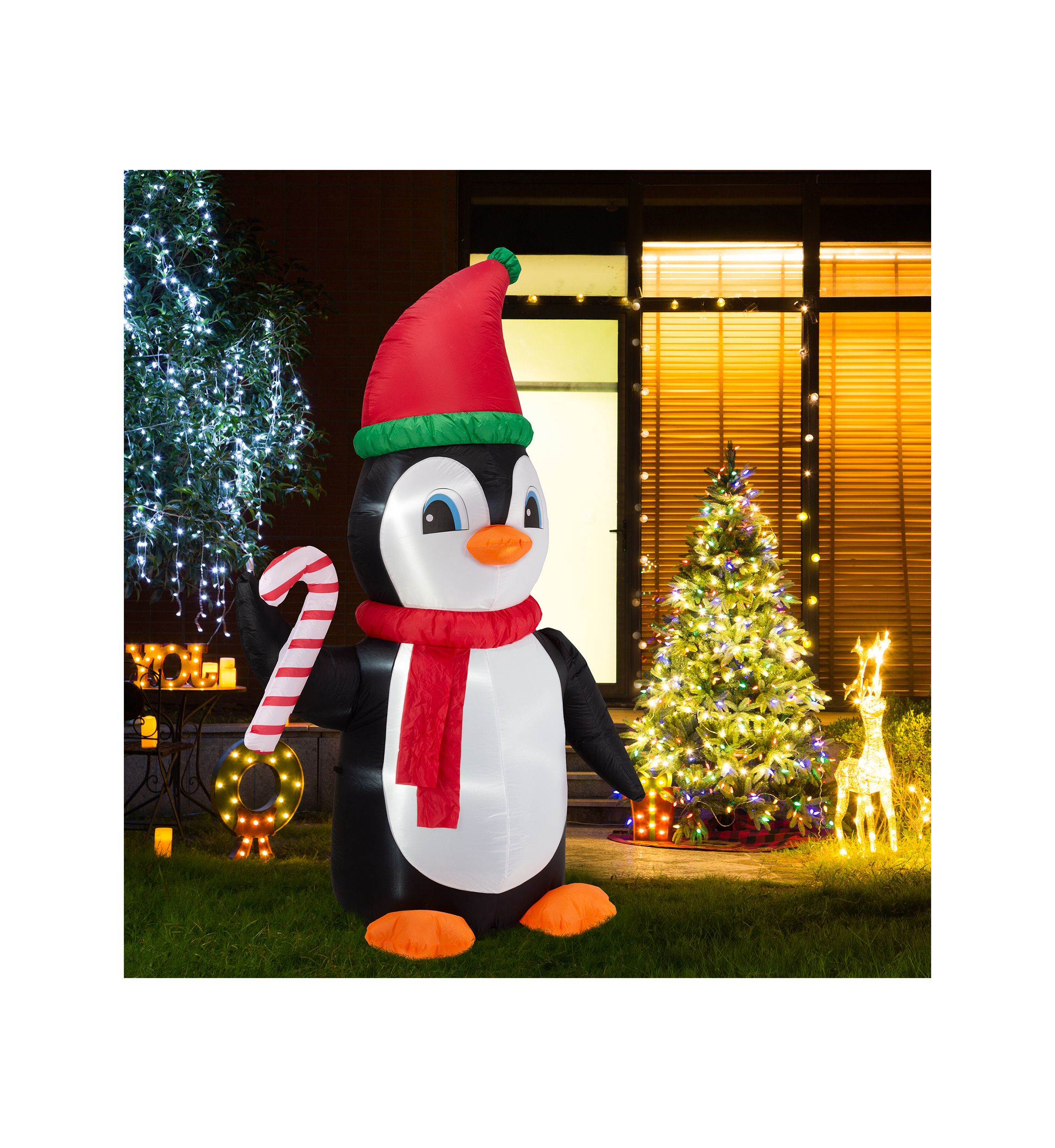 Lighted Inflatable Penguin Décor