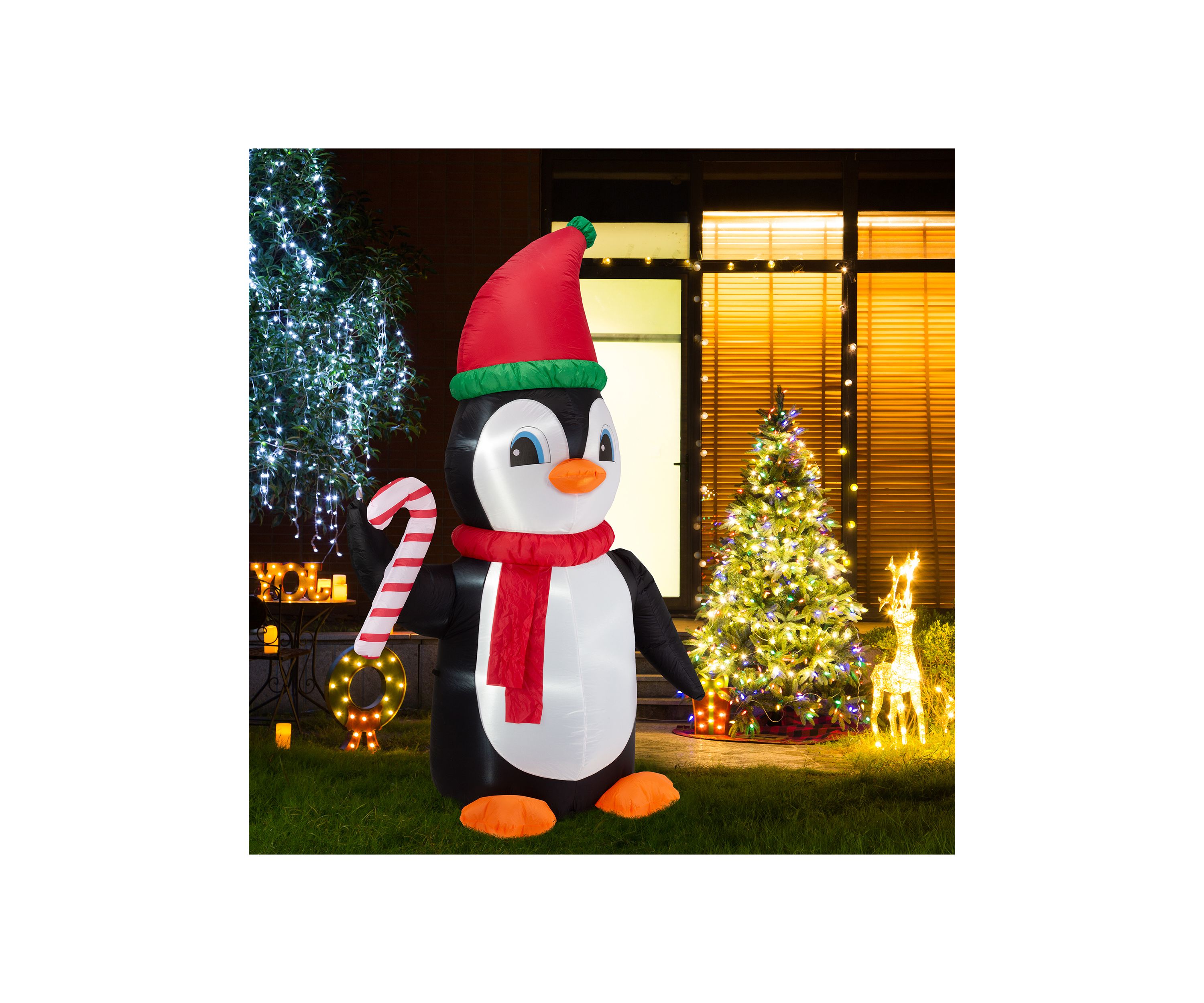 Lighted Inflatable Penguin Décor