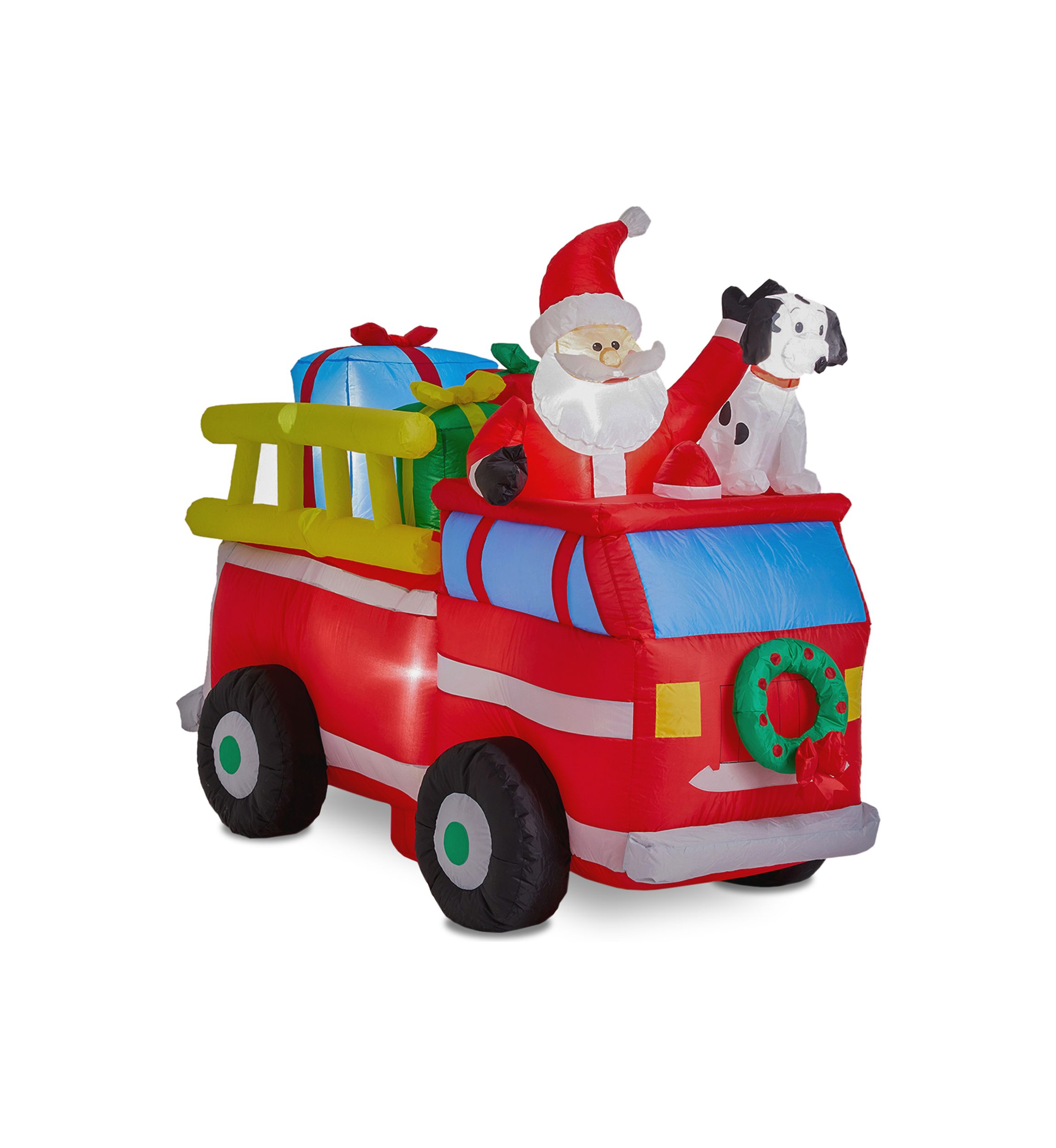 Lighted Inflatable Santa in Truck Décor