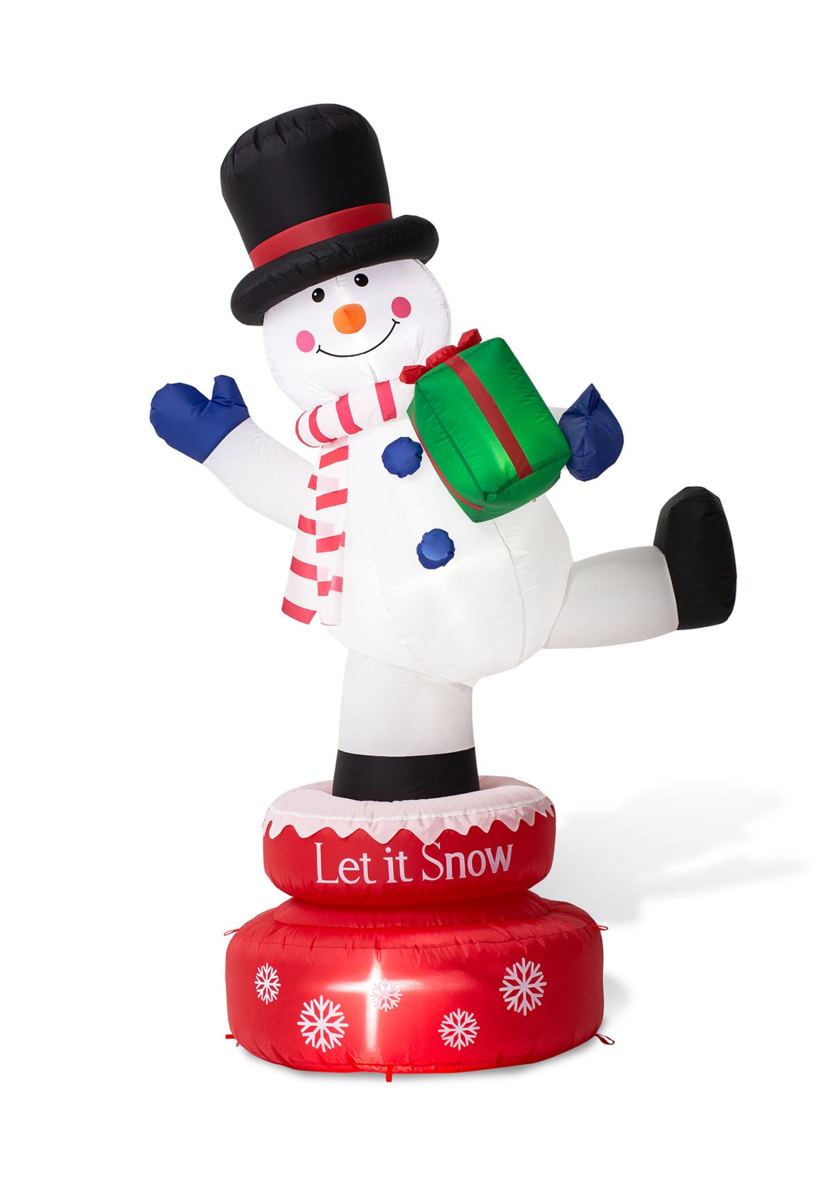 6-foot Lighted Inflatable Rotating Snowman Décor