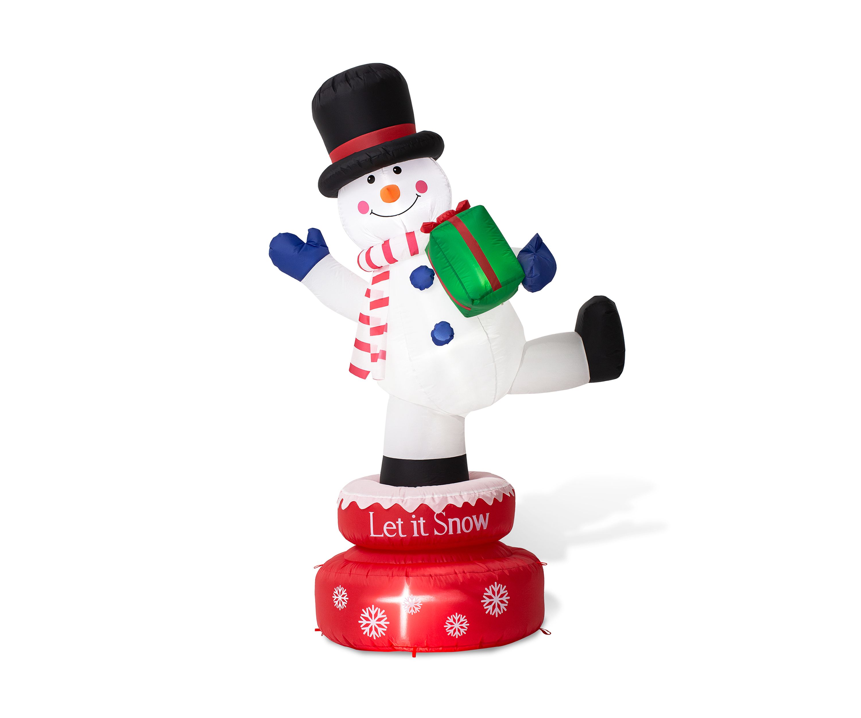 6-foot Lighted Inflatable Rotating Snowman Décor