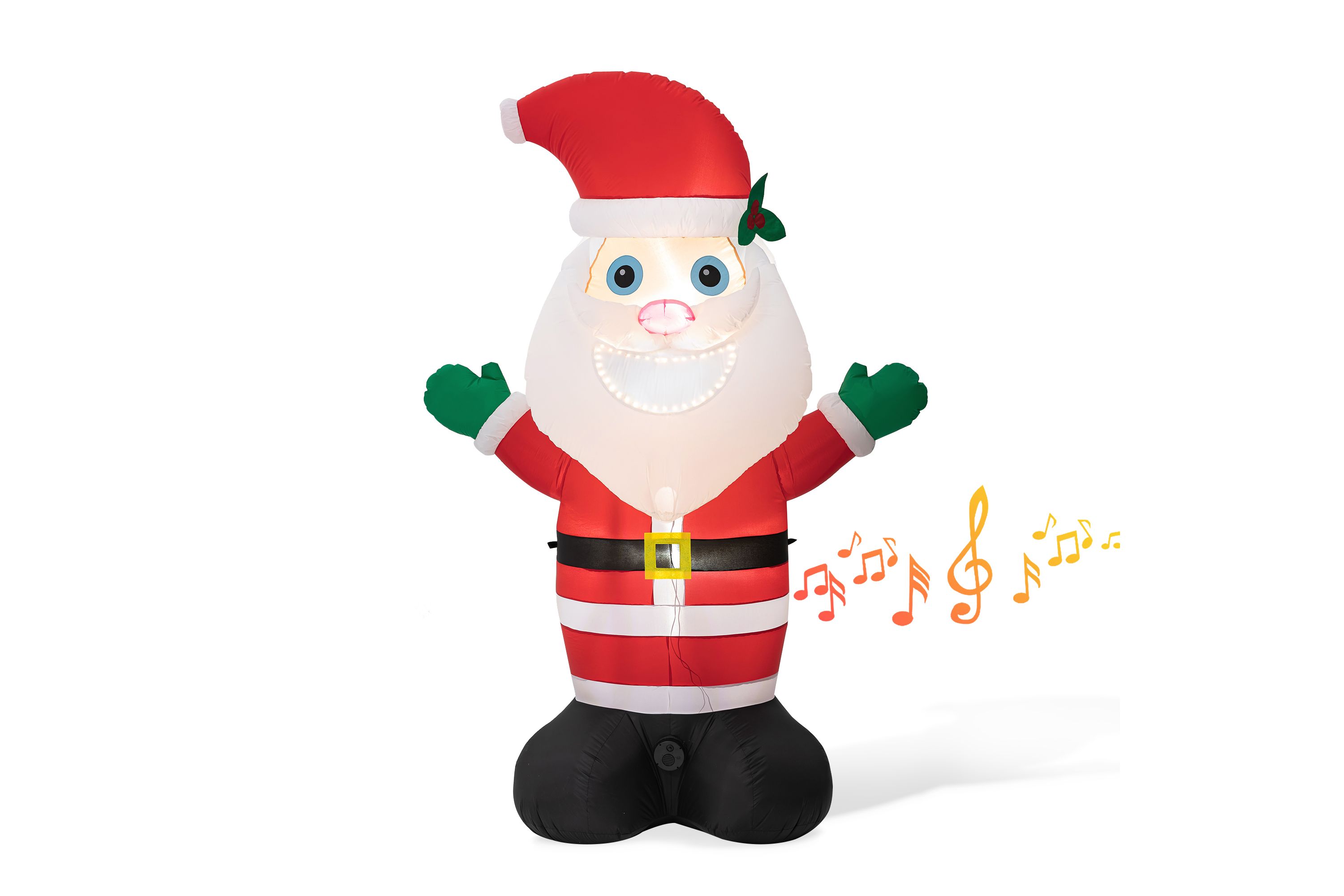 8FT Lighted Inflatable Musical Santa Decor