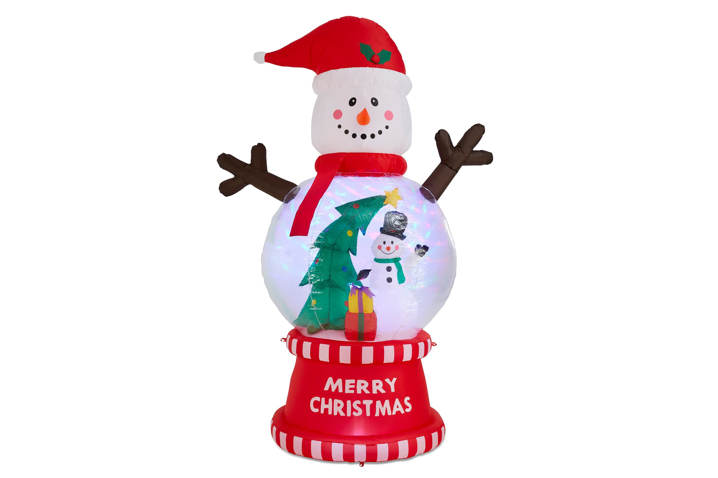 8FT Lighted inflatable Snowman Globe Scene Decor