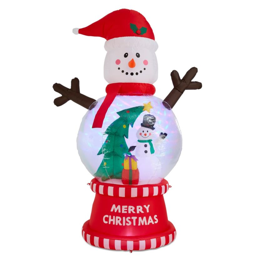 8FT Lighted inflatable Snowman Globe Scene Decor