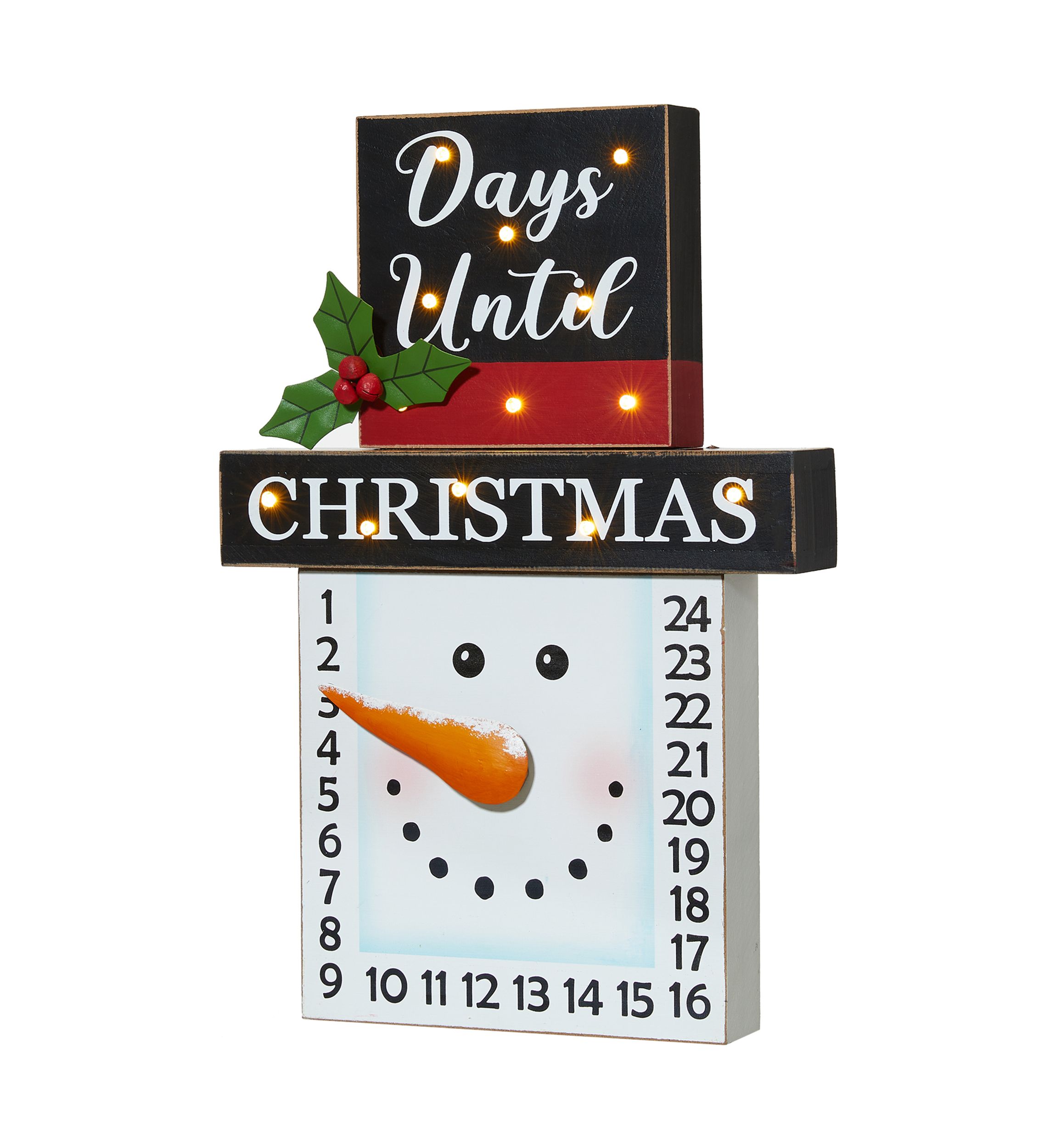 Wooden Christmas Snowman Countdown