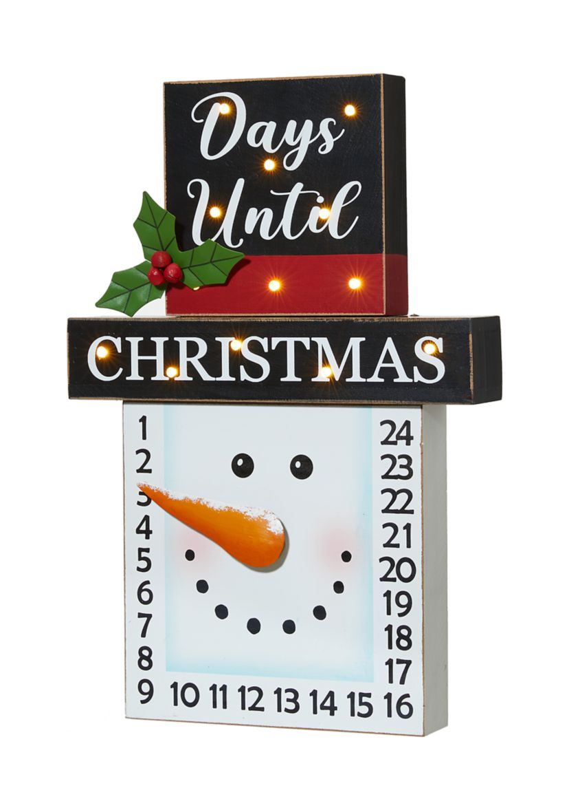 Wooden Christmas Snowman Countdown