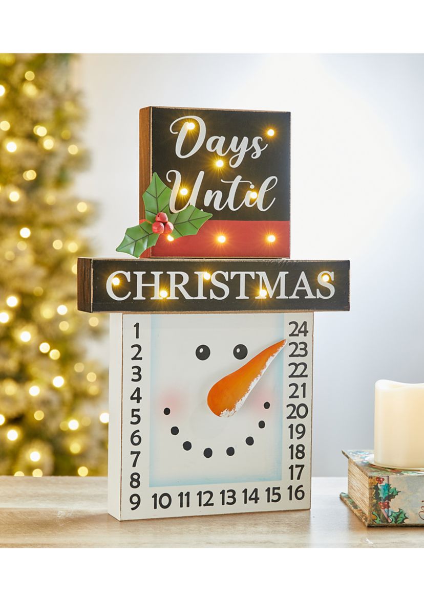 Wooden Christmas Snowman Countdown