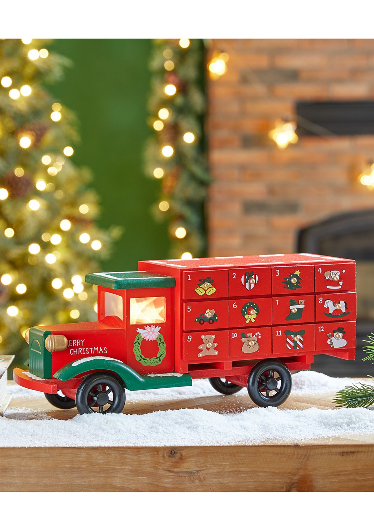 Wooden Christmas Truck Countdown