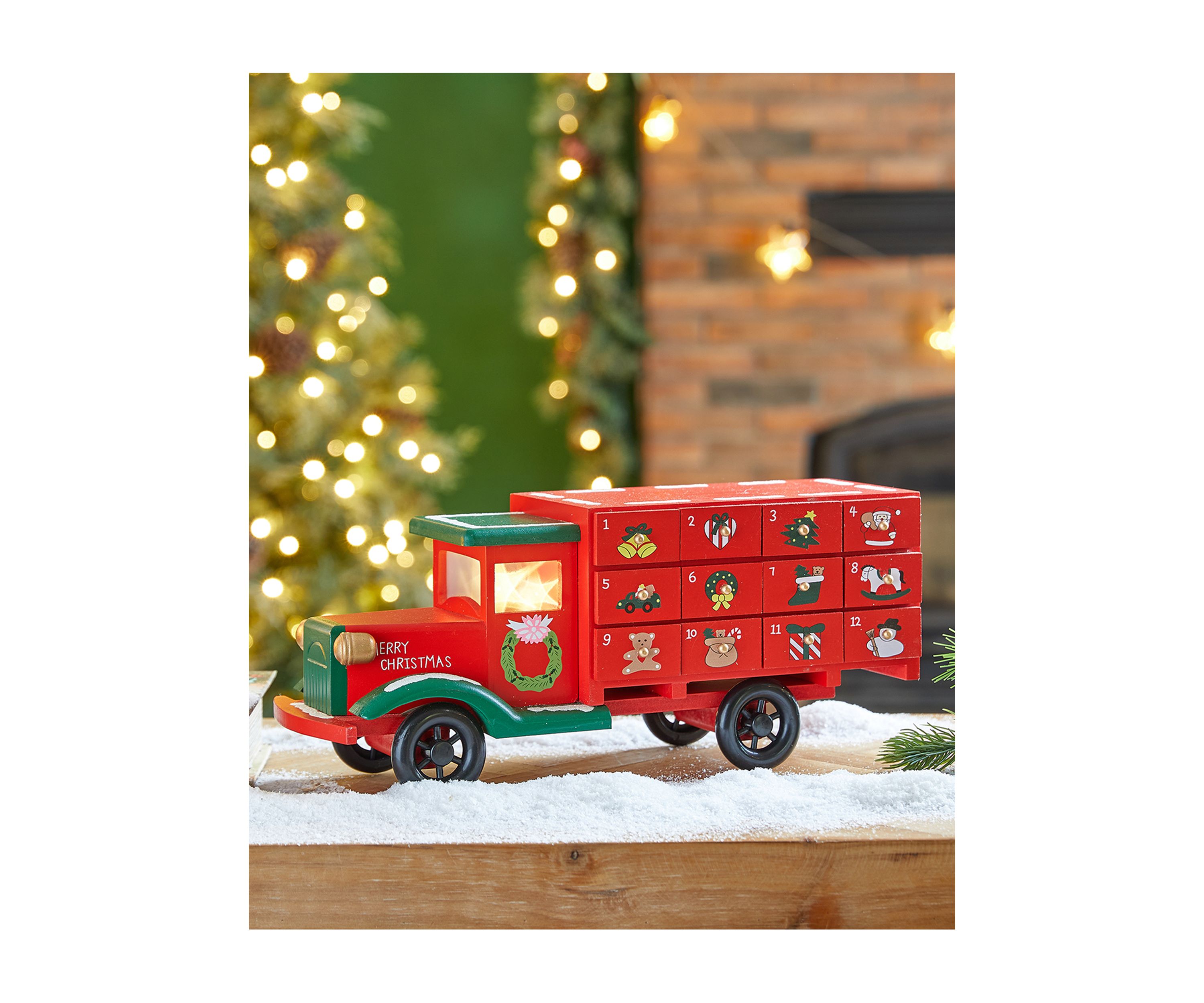 Wooden Christmas Truck Countdown