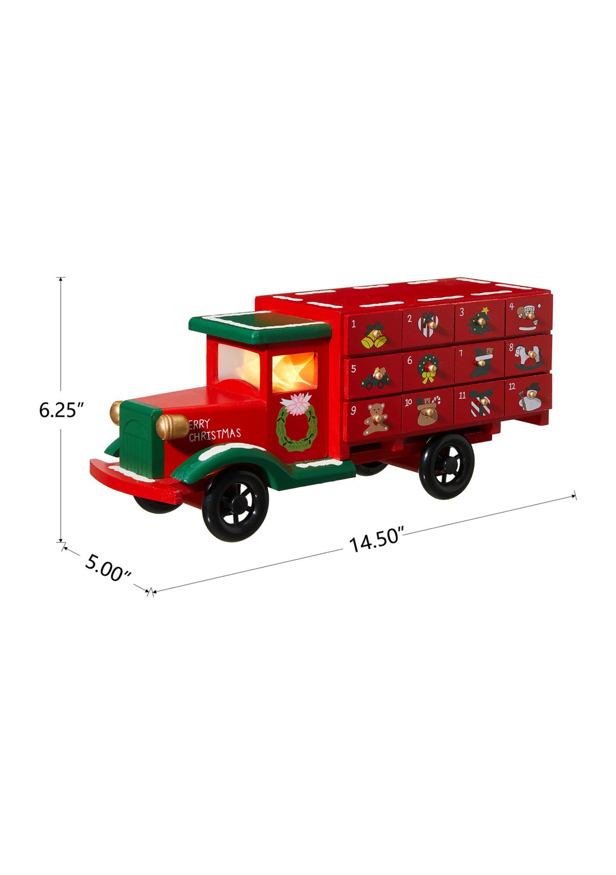Wooden Christmas Truck Countdown
