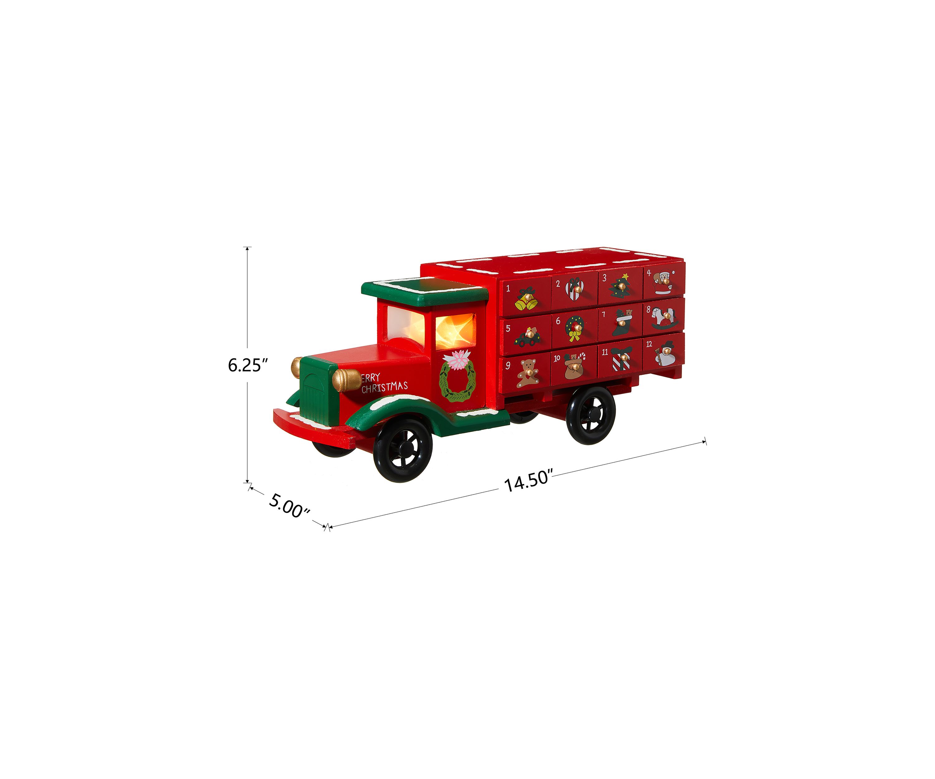 Wooden Christmas Truck Countdown