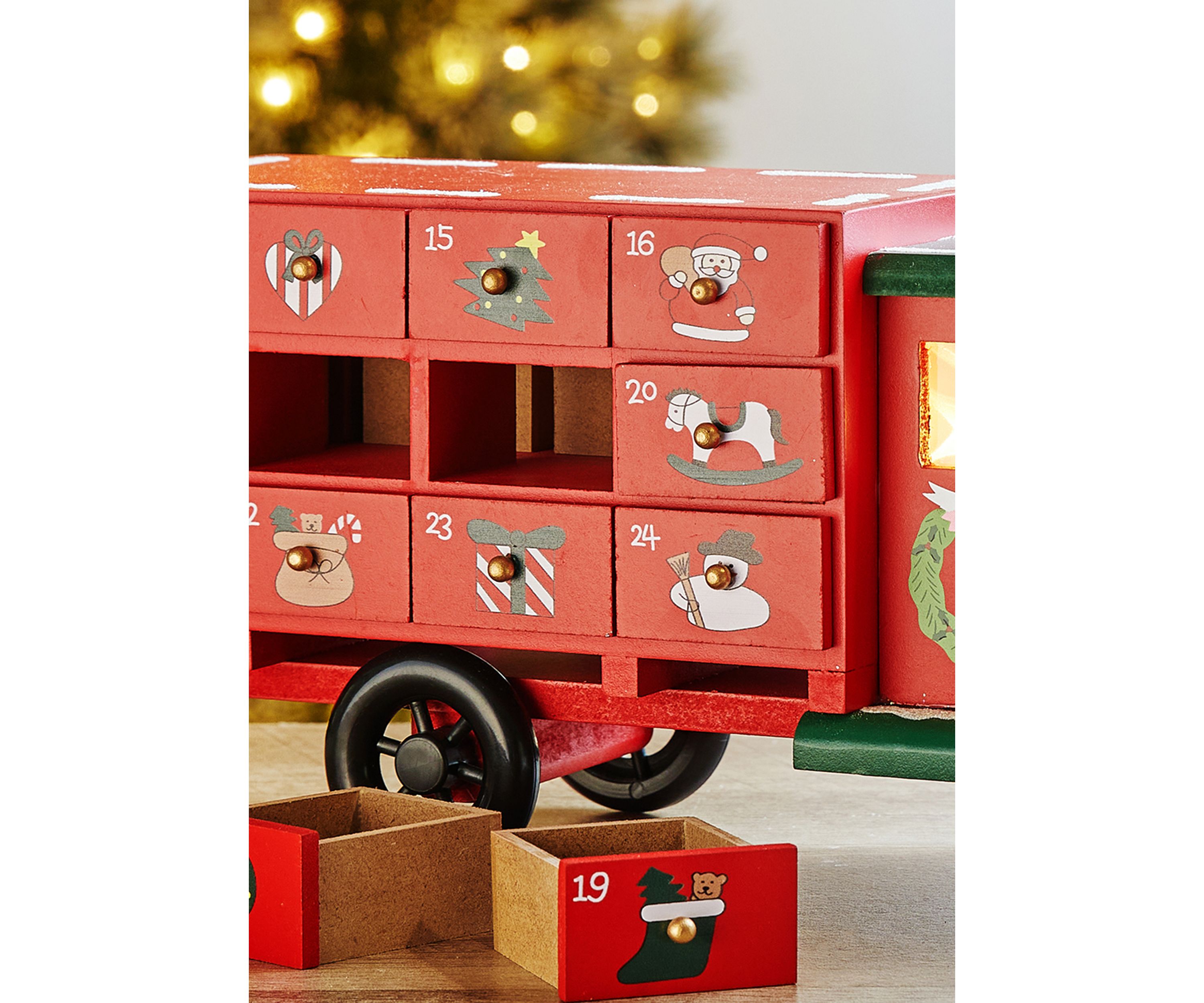 Wooden Christmas Truck Countdown