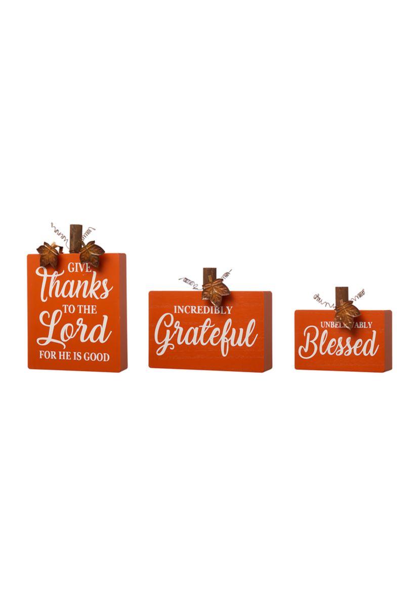 Fall Wooden Pumpkin Table Décor