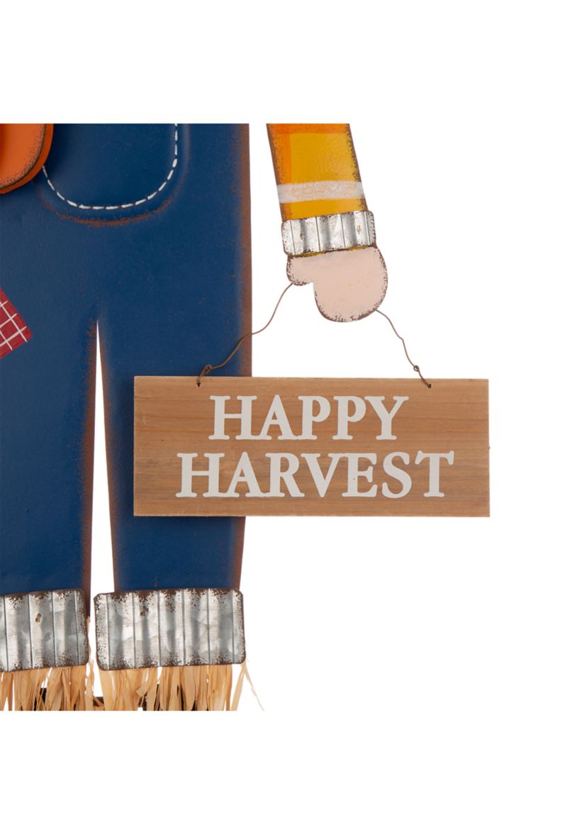 36 Inch Fall Metal Scarecrow Yard Stake / Standing/Hanging Sign