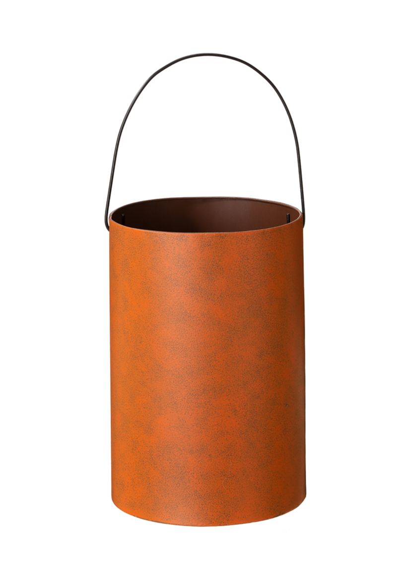 Set of 2 Metal Cutout Pumpkin Bucket