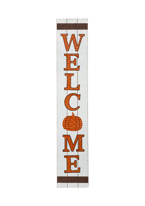 Glitzhome 42 Inch Fall Wooden "WELCOME" Porch Sign
