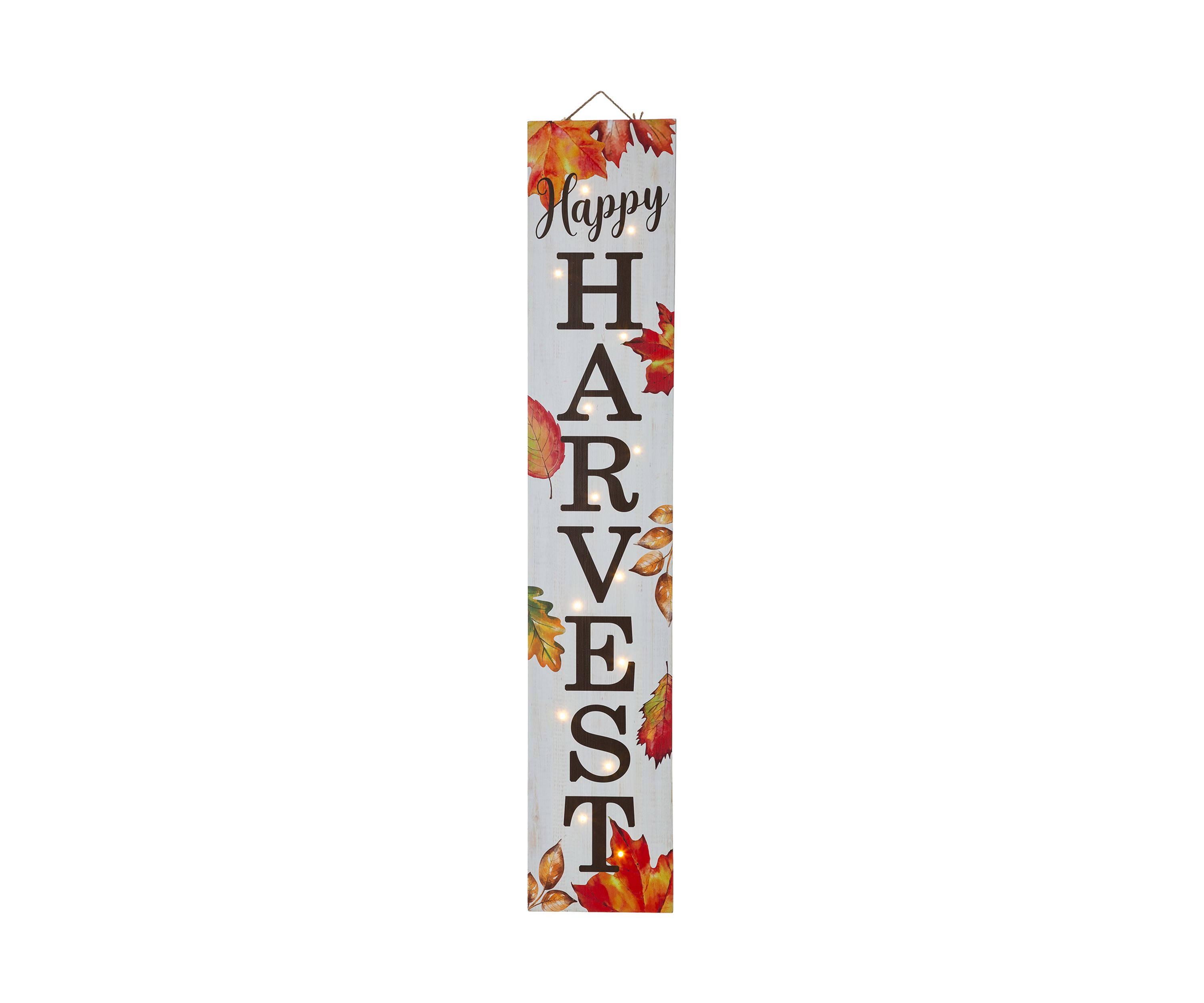 42 Inch Fall Lighted Maple leaves Wooden Porch Sign