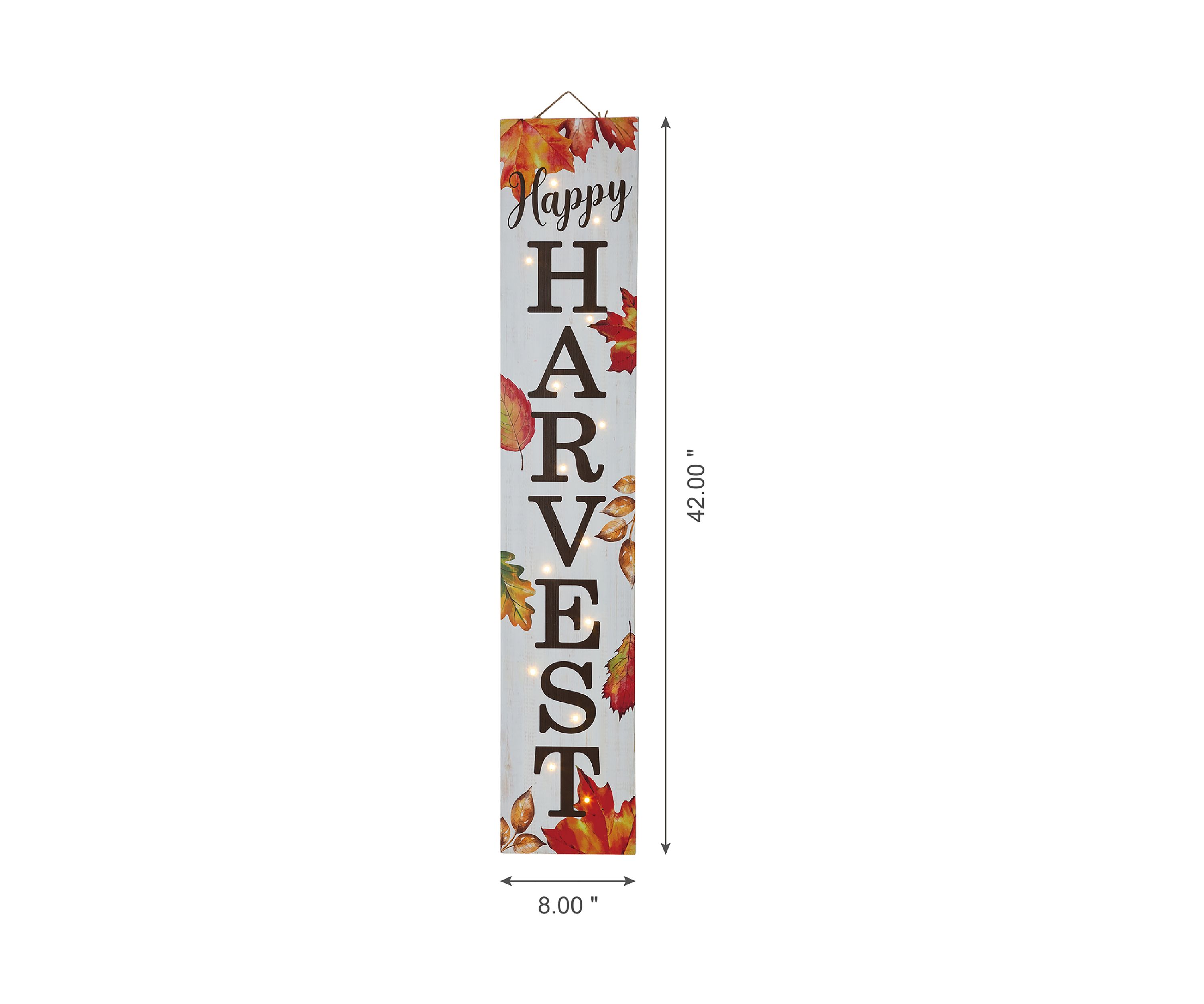 42 Inch Fall Lighted Maple leaves Wooden Porch Sign
