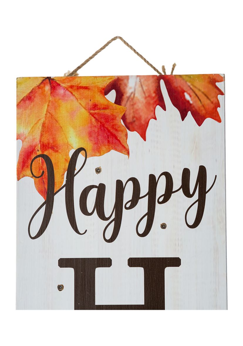 42 Inch Fall Lighted Maple leaves Wooden Porch Sign