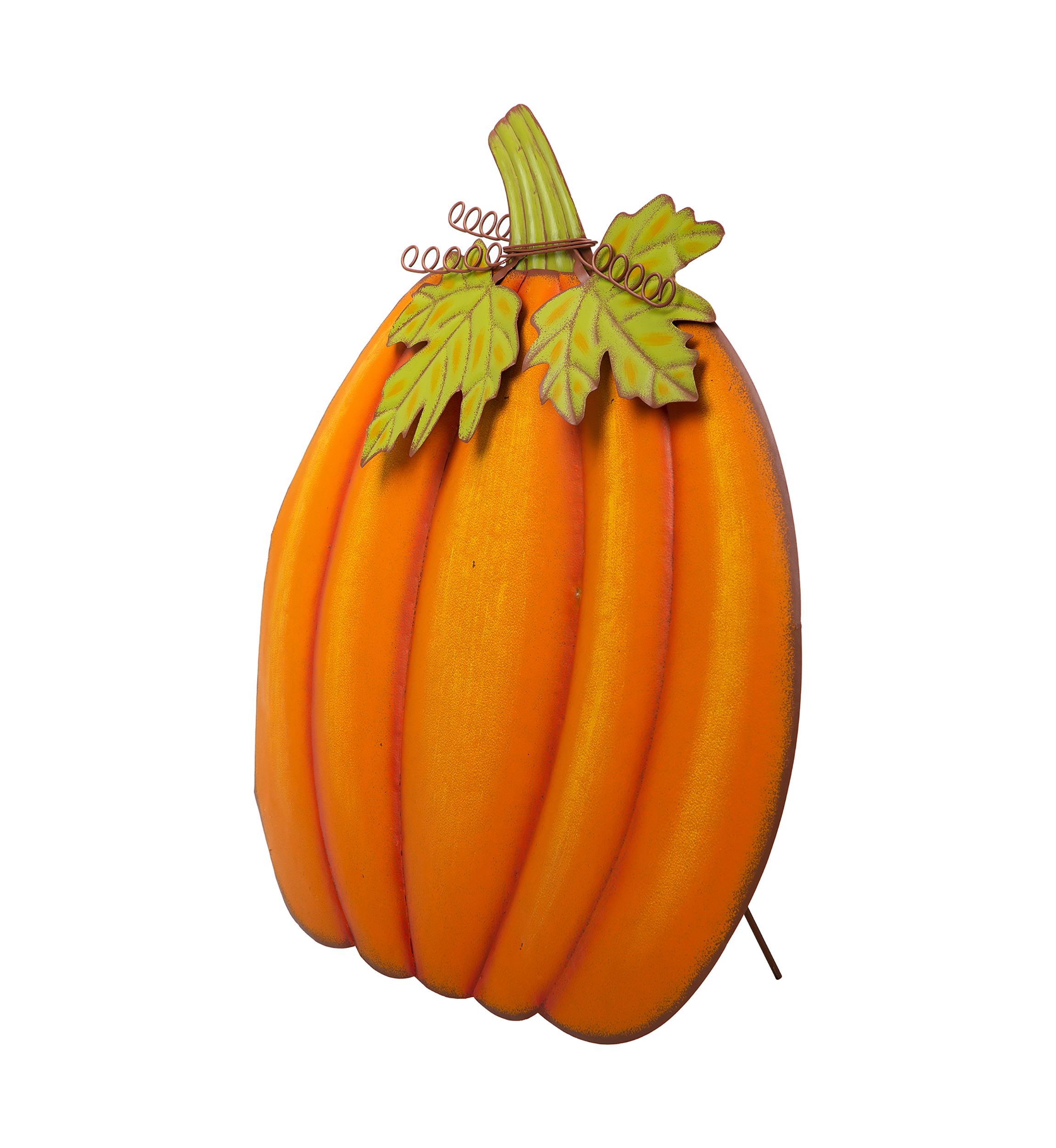 30 in x 39 in Fall Oversized Metal Pumpkin Yard Stake or Wall Décor or Standing Décor