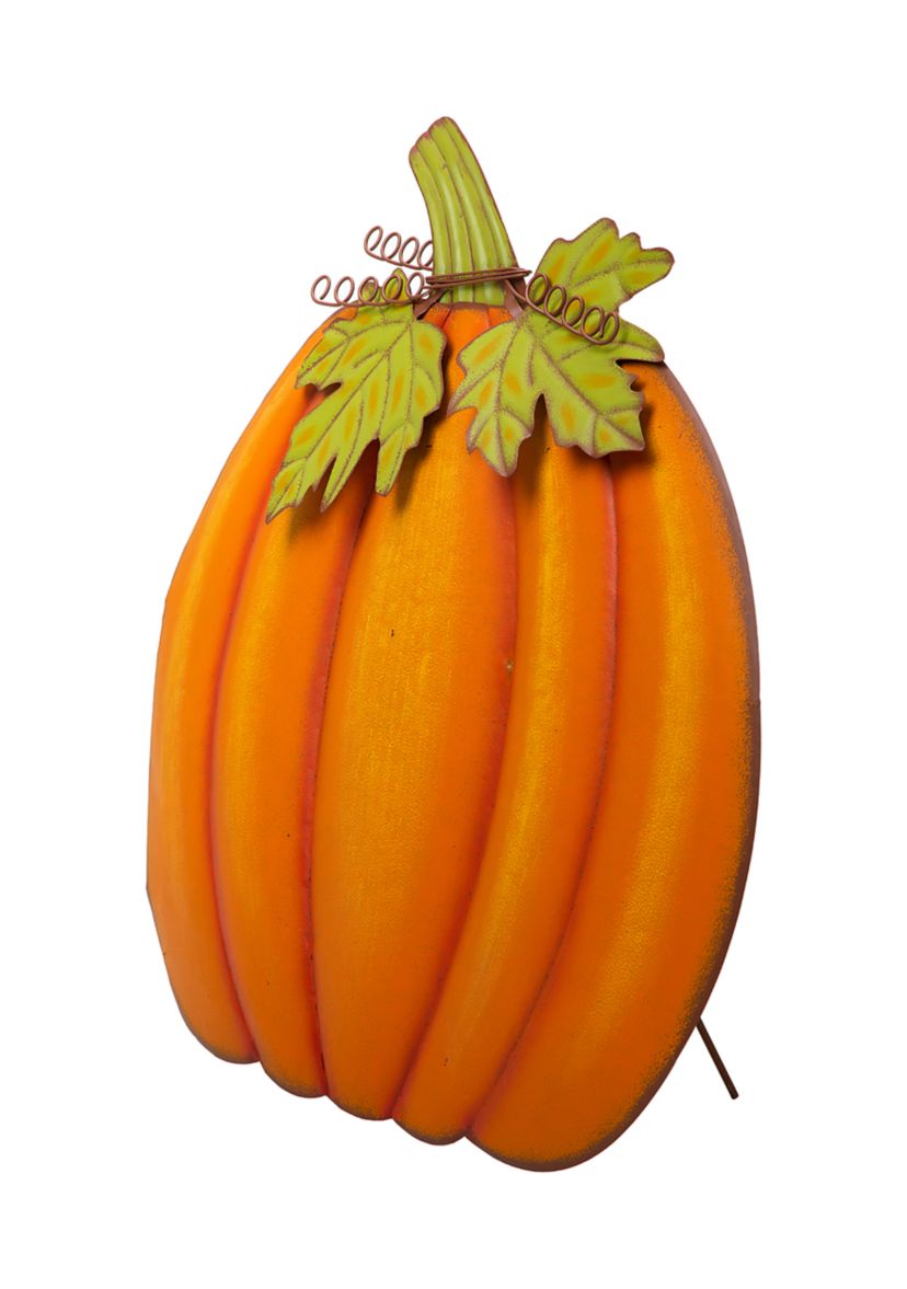 30 in x 39 in Fall Oversized Metal Pumpkin Yard Stake or Wall Décor or Standing Décor