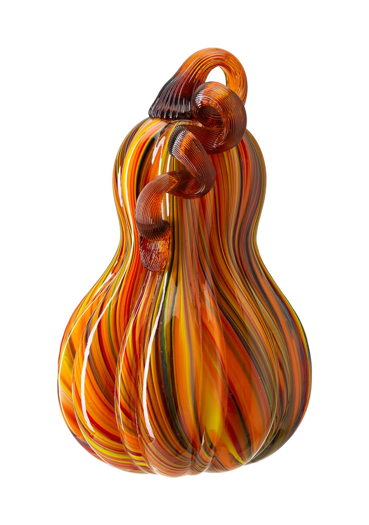 Multi Striped Glass Gourd