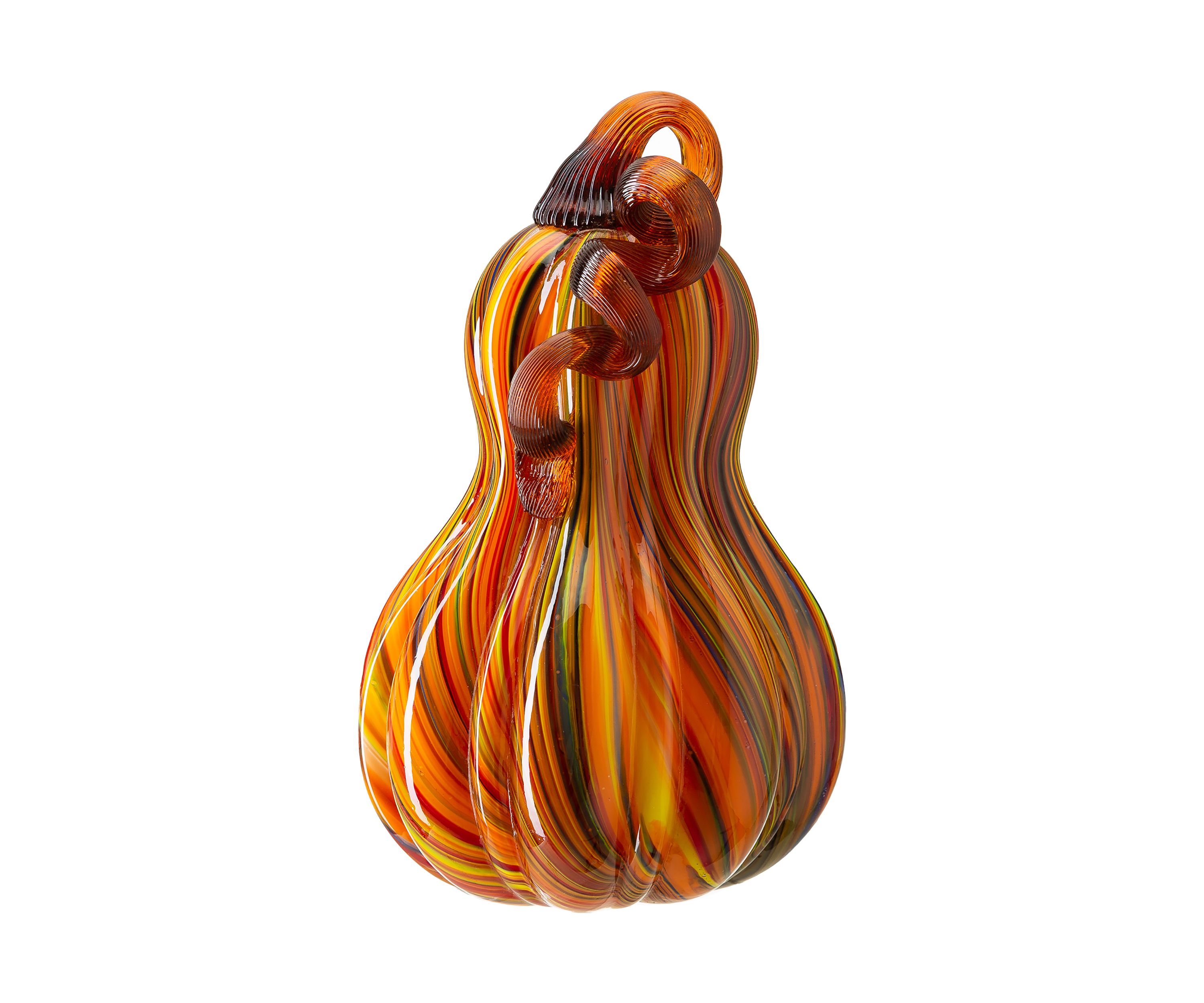 Multi Striped Glass Gourd