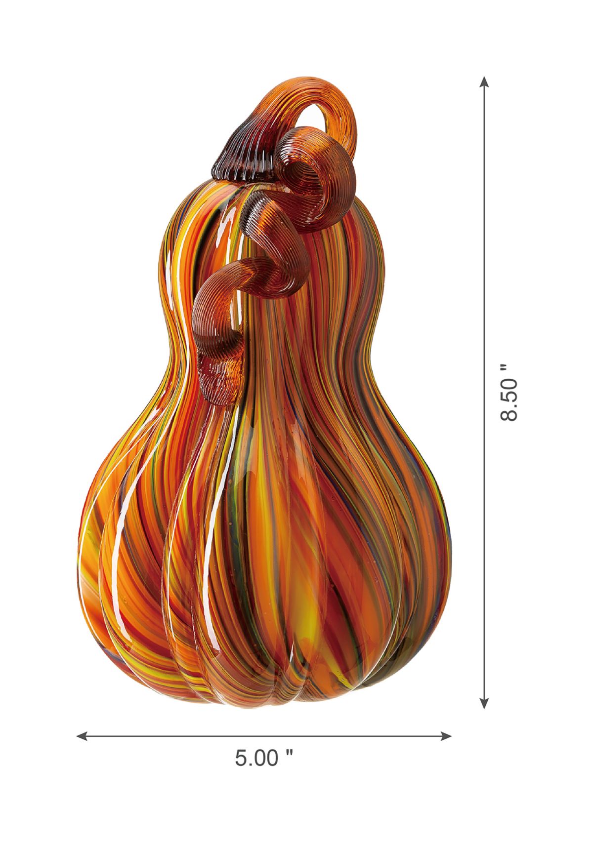 Multi Striped Glass Gourd