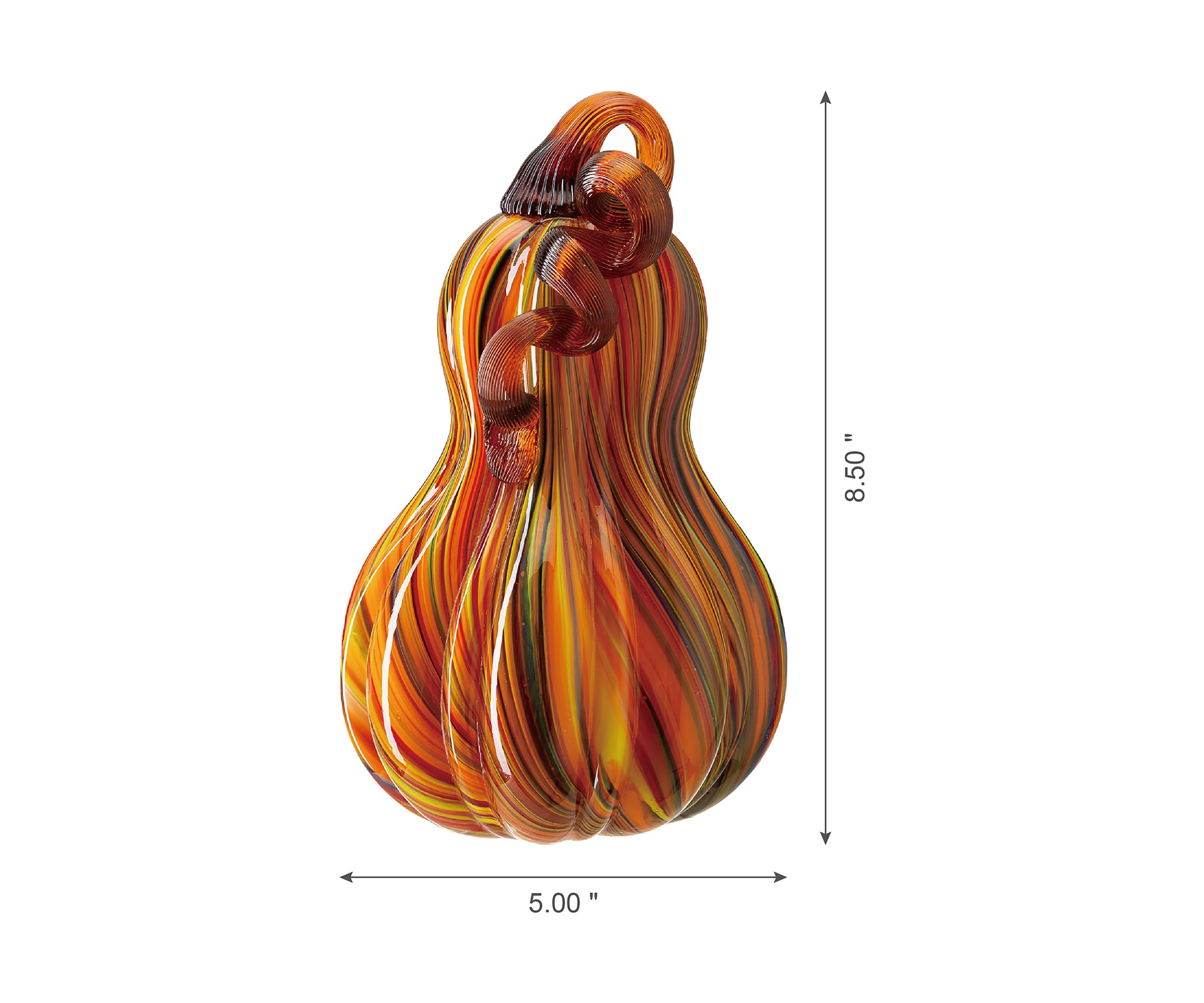 Multi Striped Glass Gourd