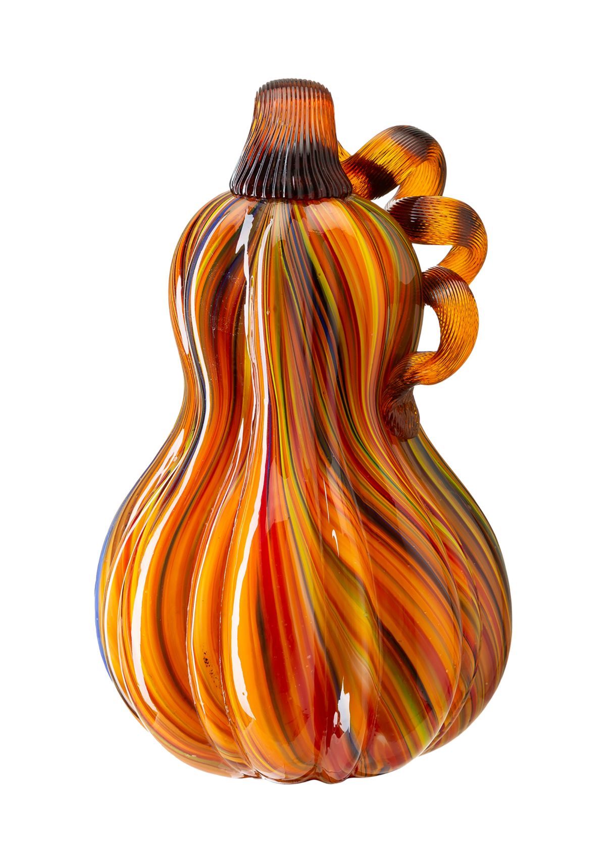 Multi Striped Glass Gourd