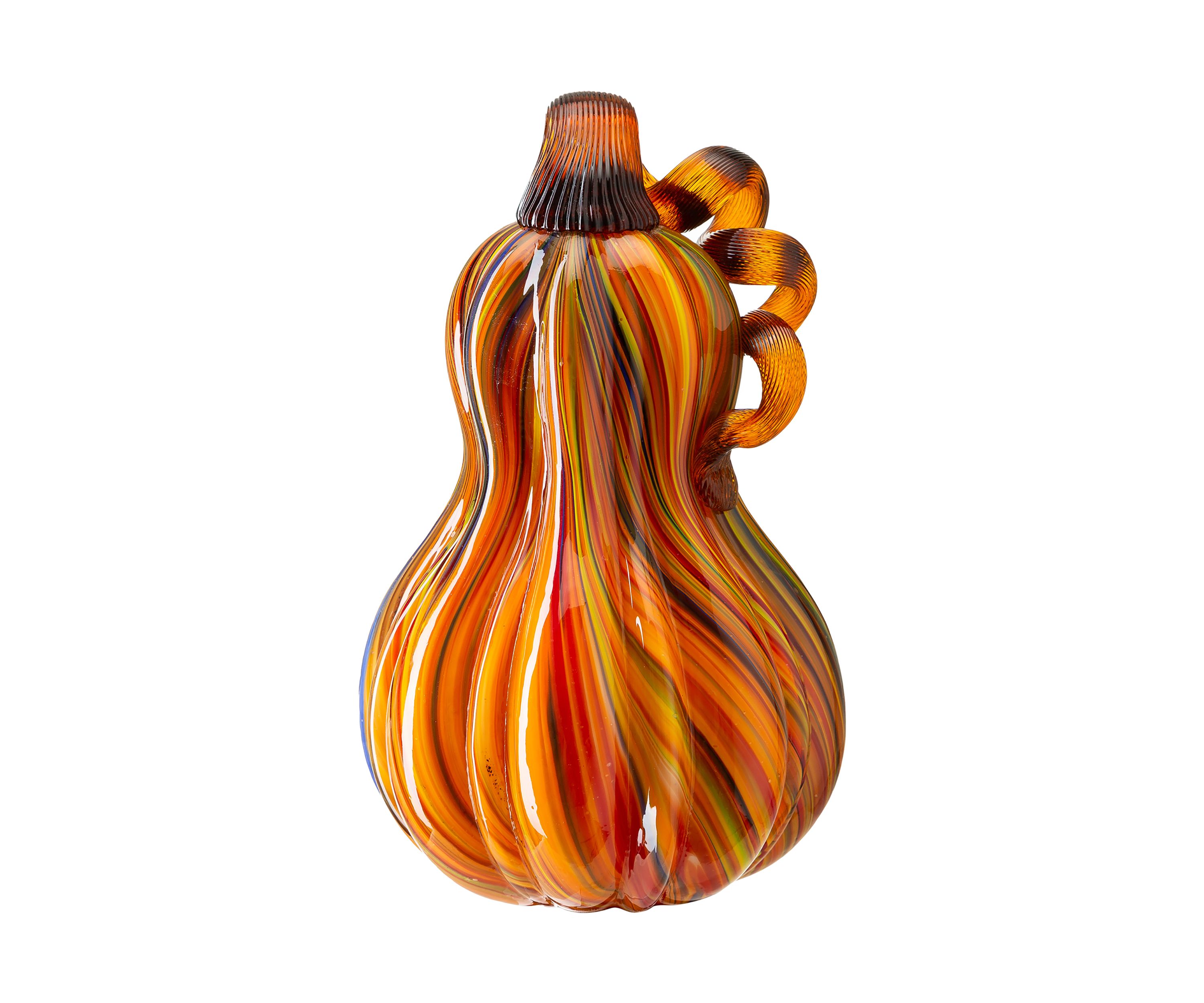 Multi Striped Glass Gourd