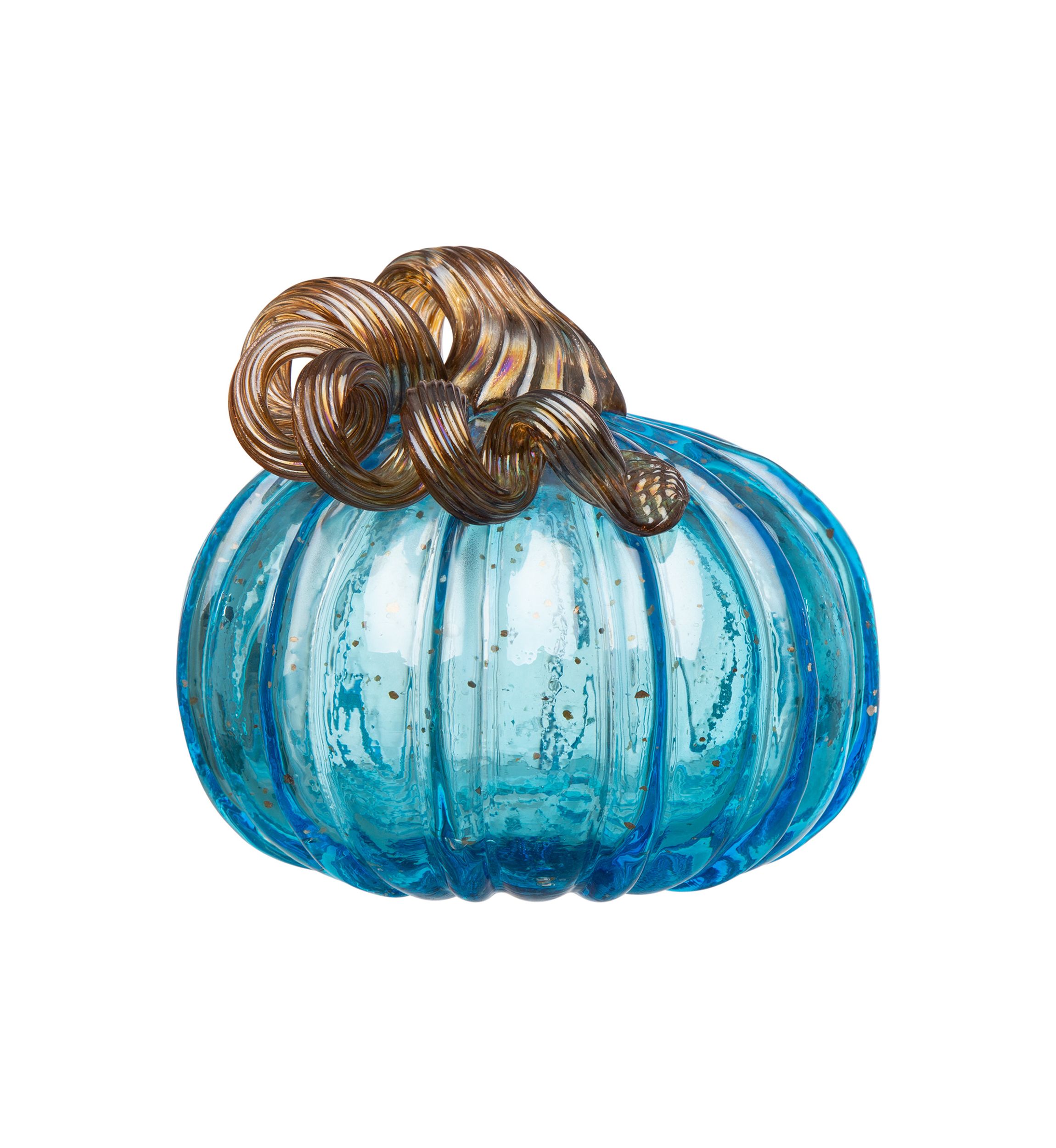 Blue Glass Pumpkin Set 