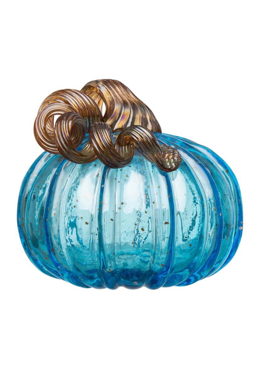 Blue Glass Pumpkin Set 