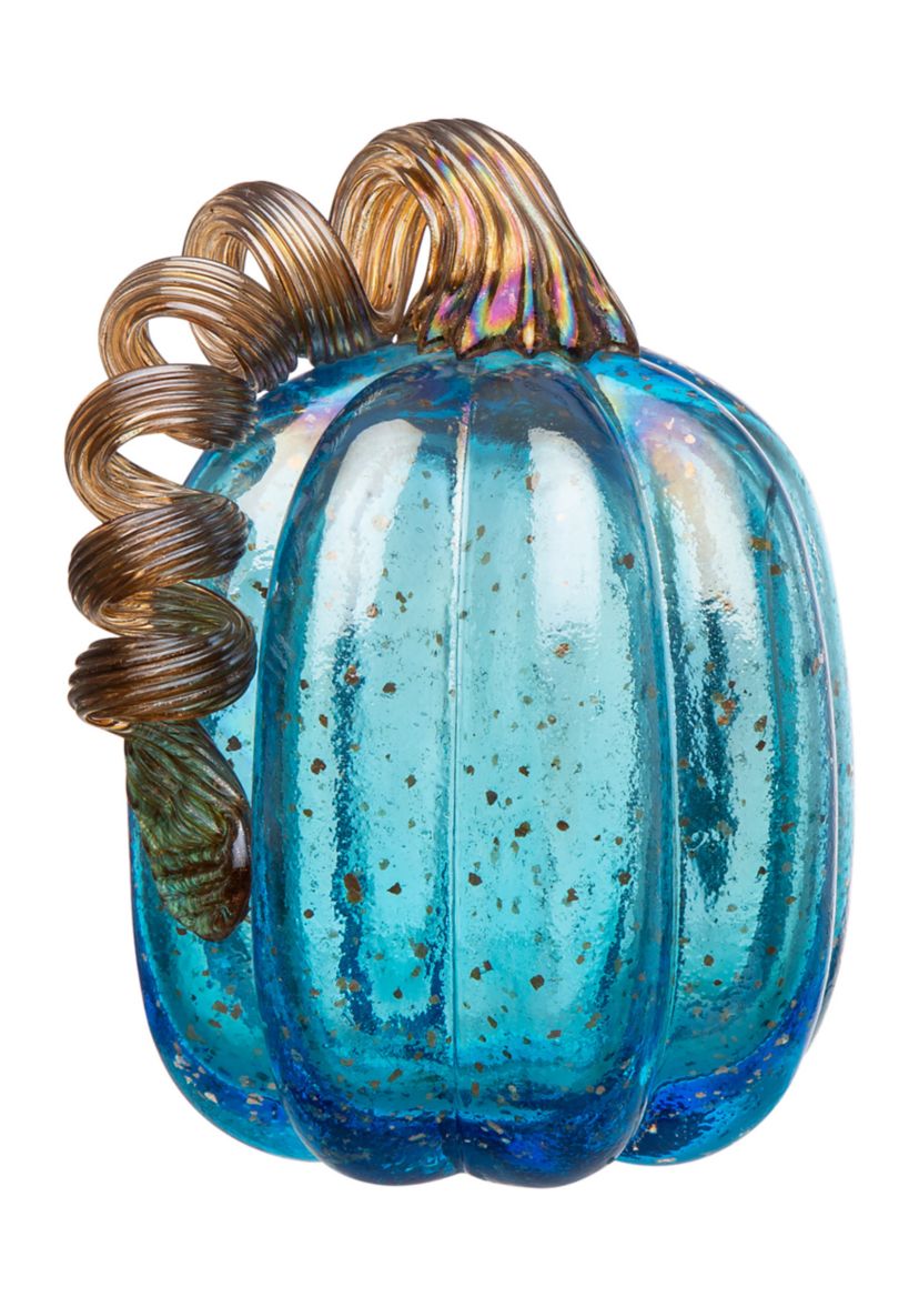 Blue Glass Pumpkin Set 