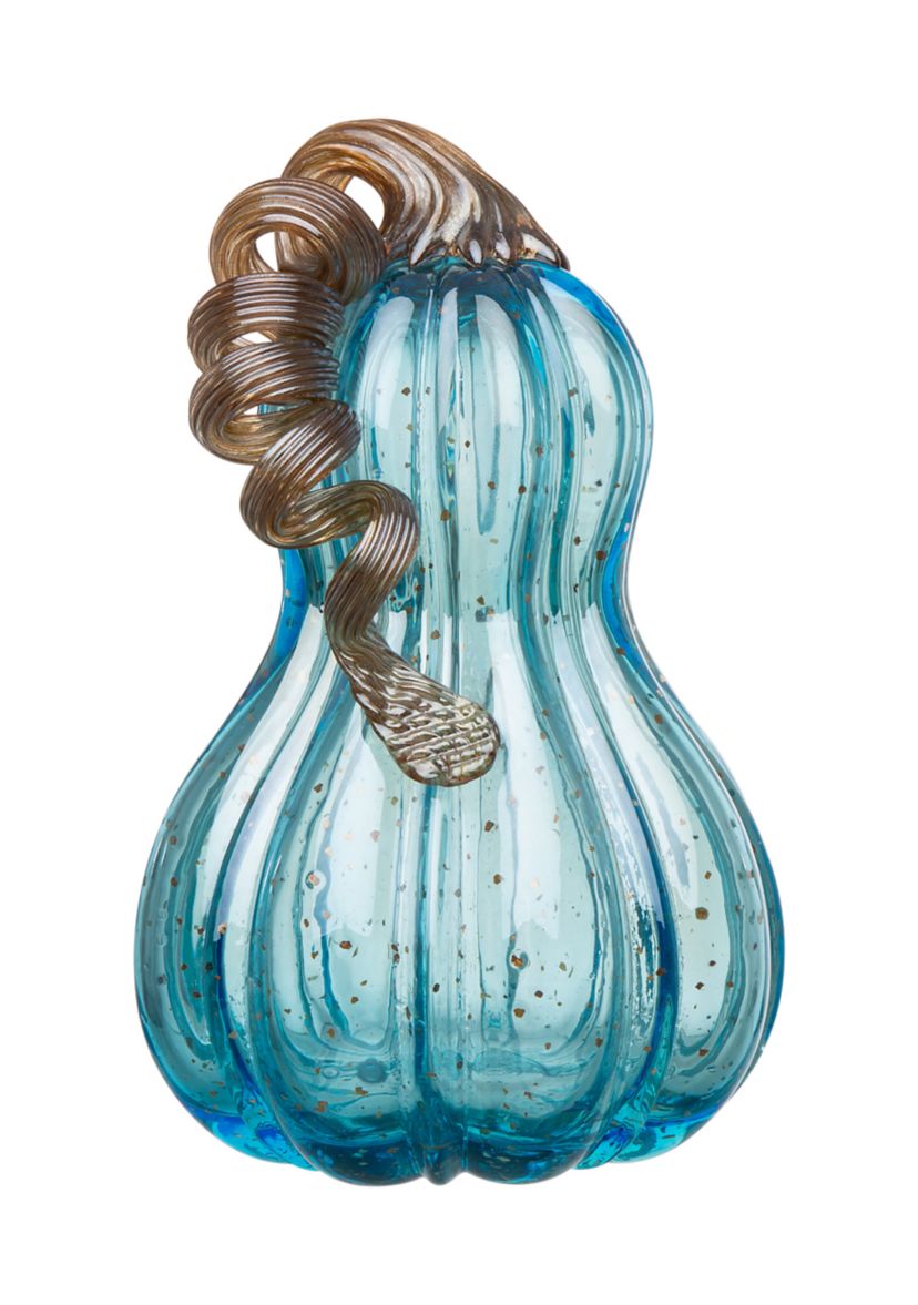 Blue Glass Pumpkin Set 