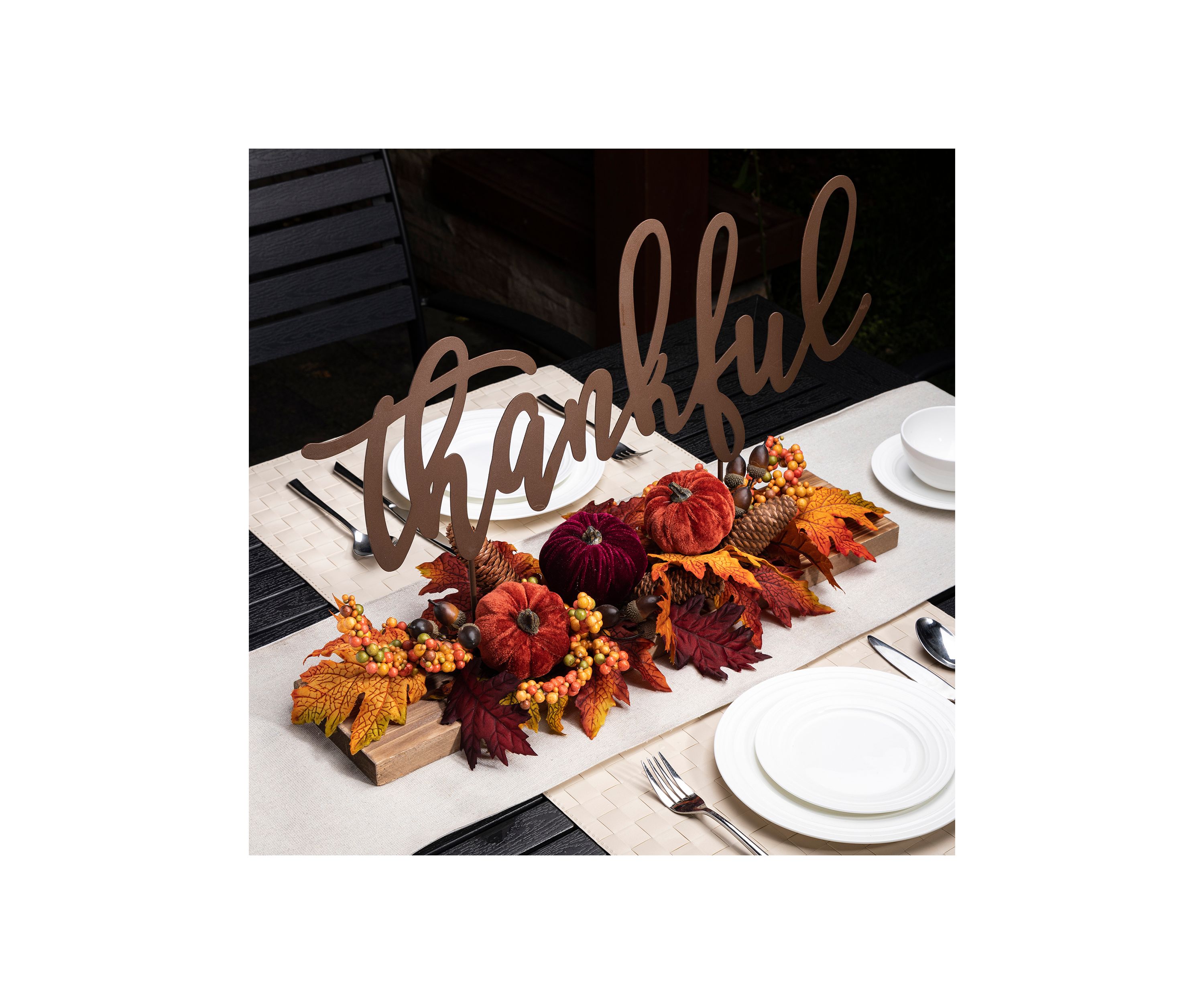 24 Inch Harvest Metal Sign Floral/Centerpiece