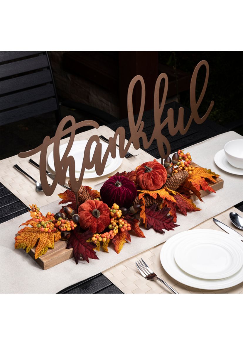 24 Inch Harvest Metal Sign Floral/Centerpiece