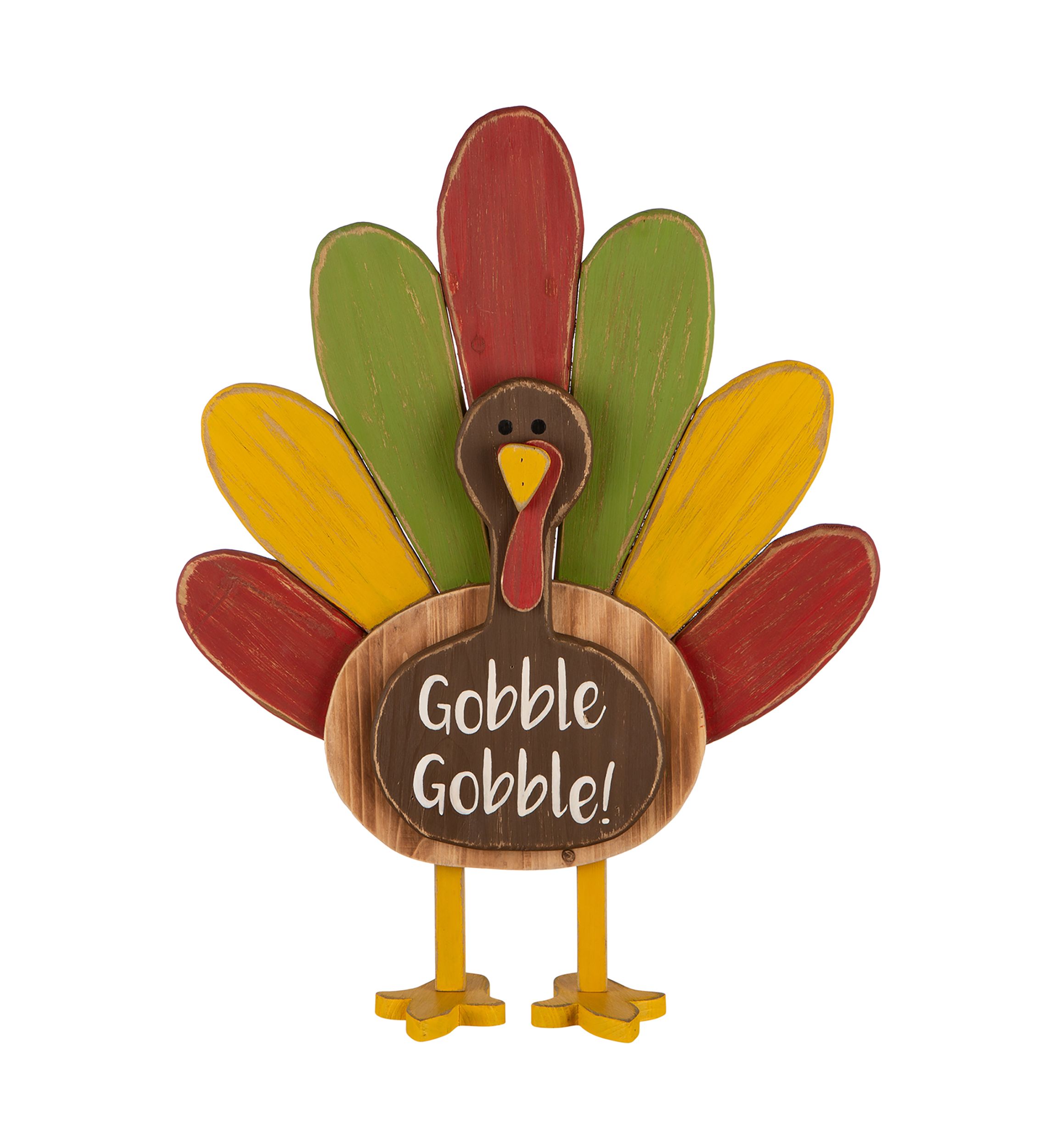 Thanksgiving Wooden Turkey Standing Décor