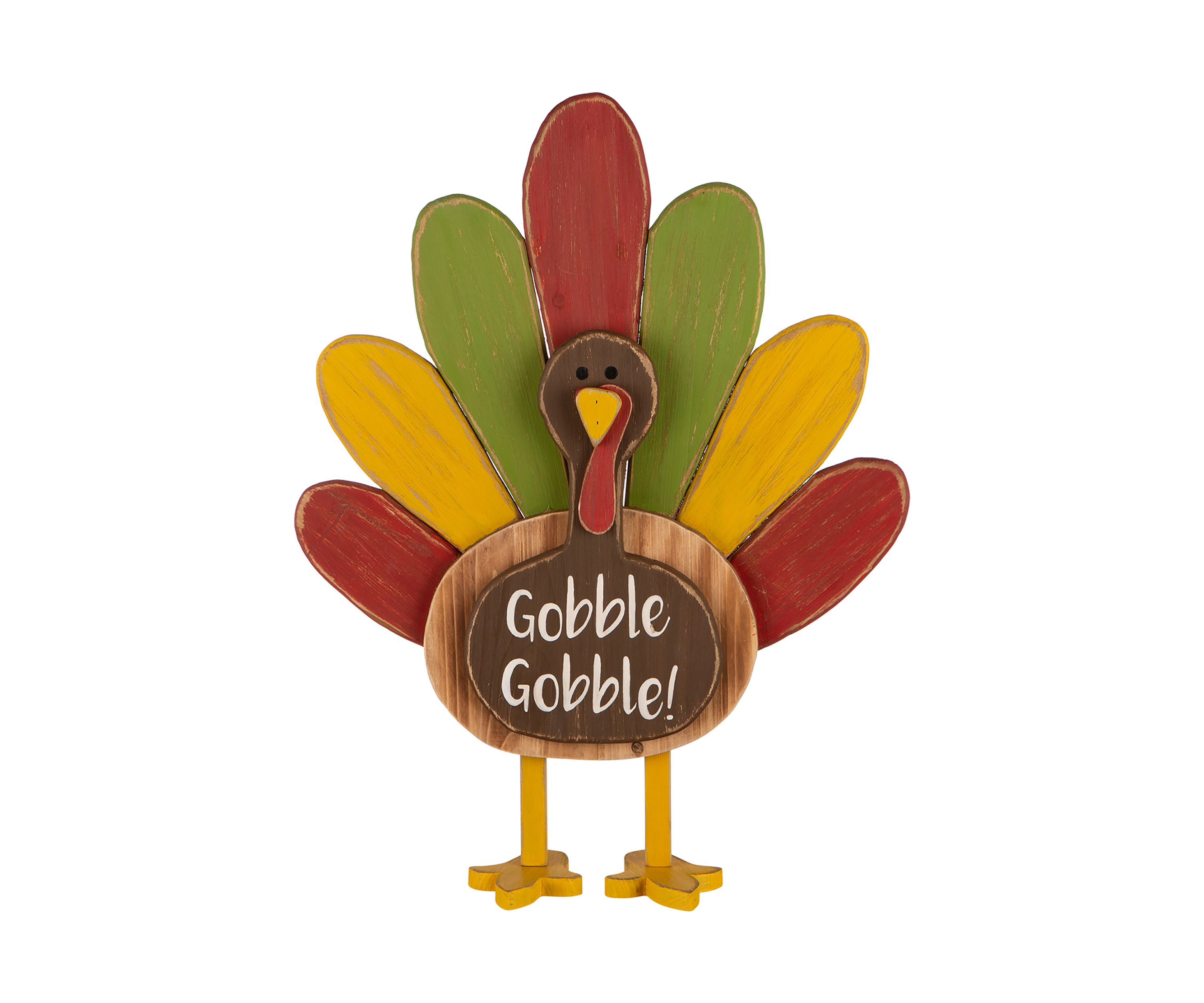 Thanksgiving Wooden Turkey Standing Décor