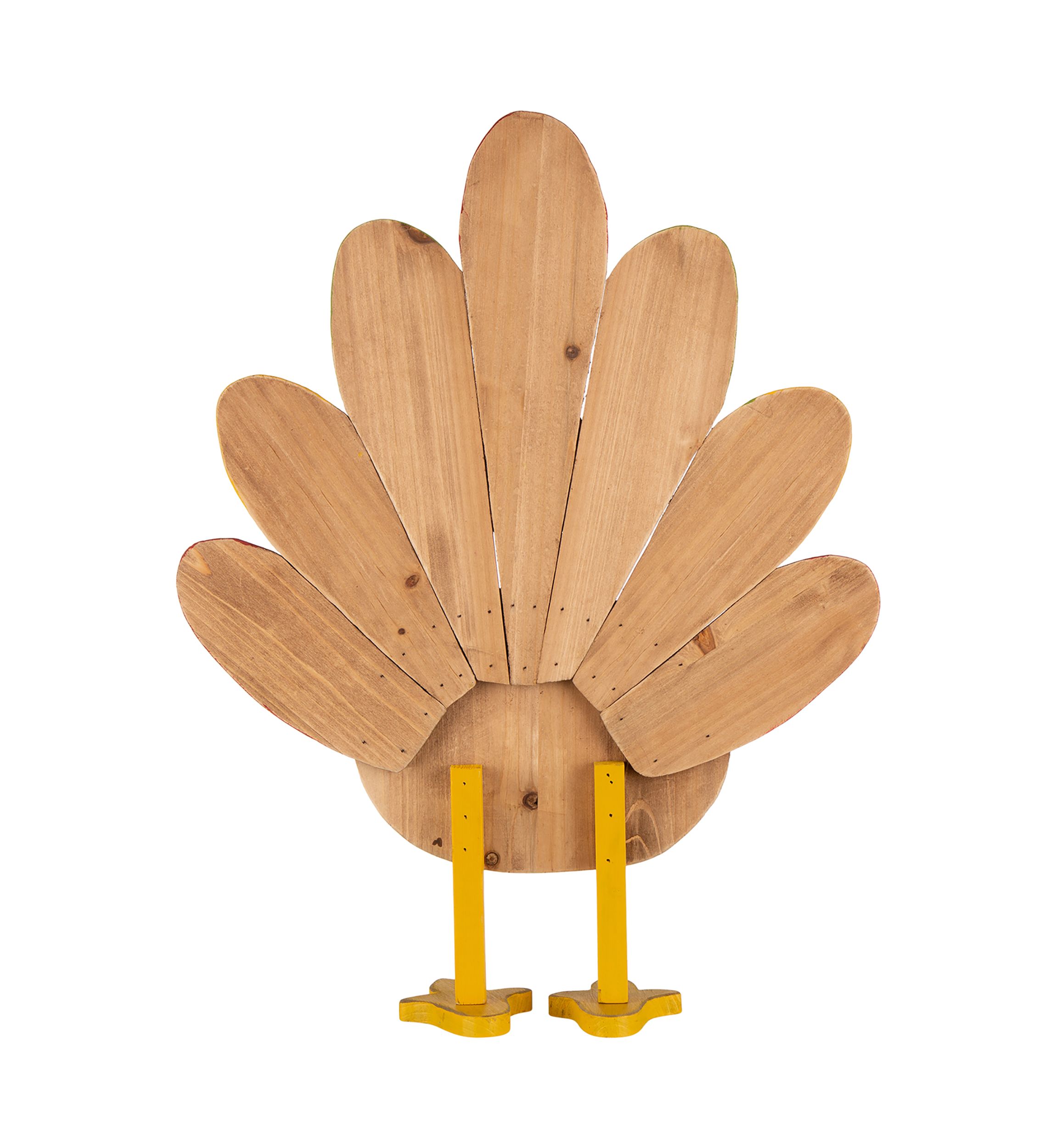 Thanksgiving Wooden Turkey Standing Décor