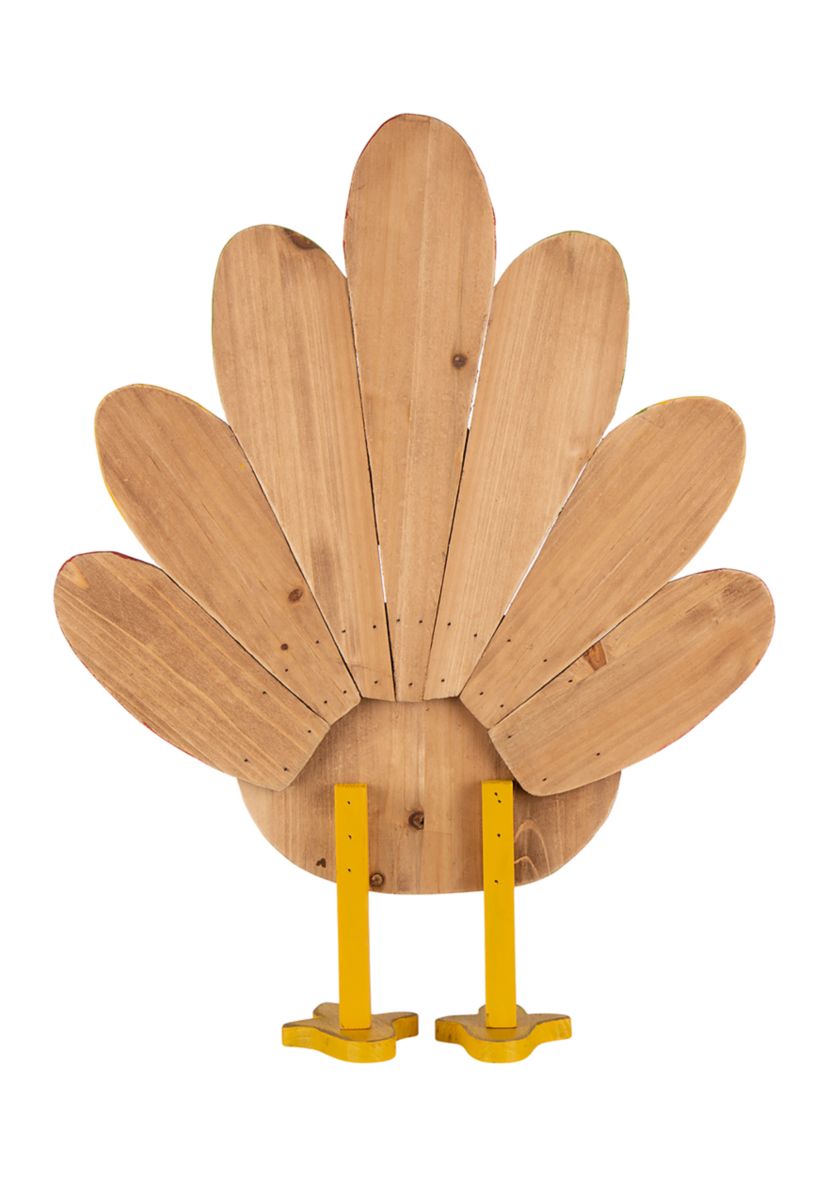 Thanksgiving Wooden Turkey Standing Décor