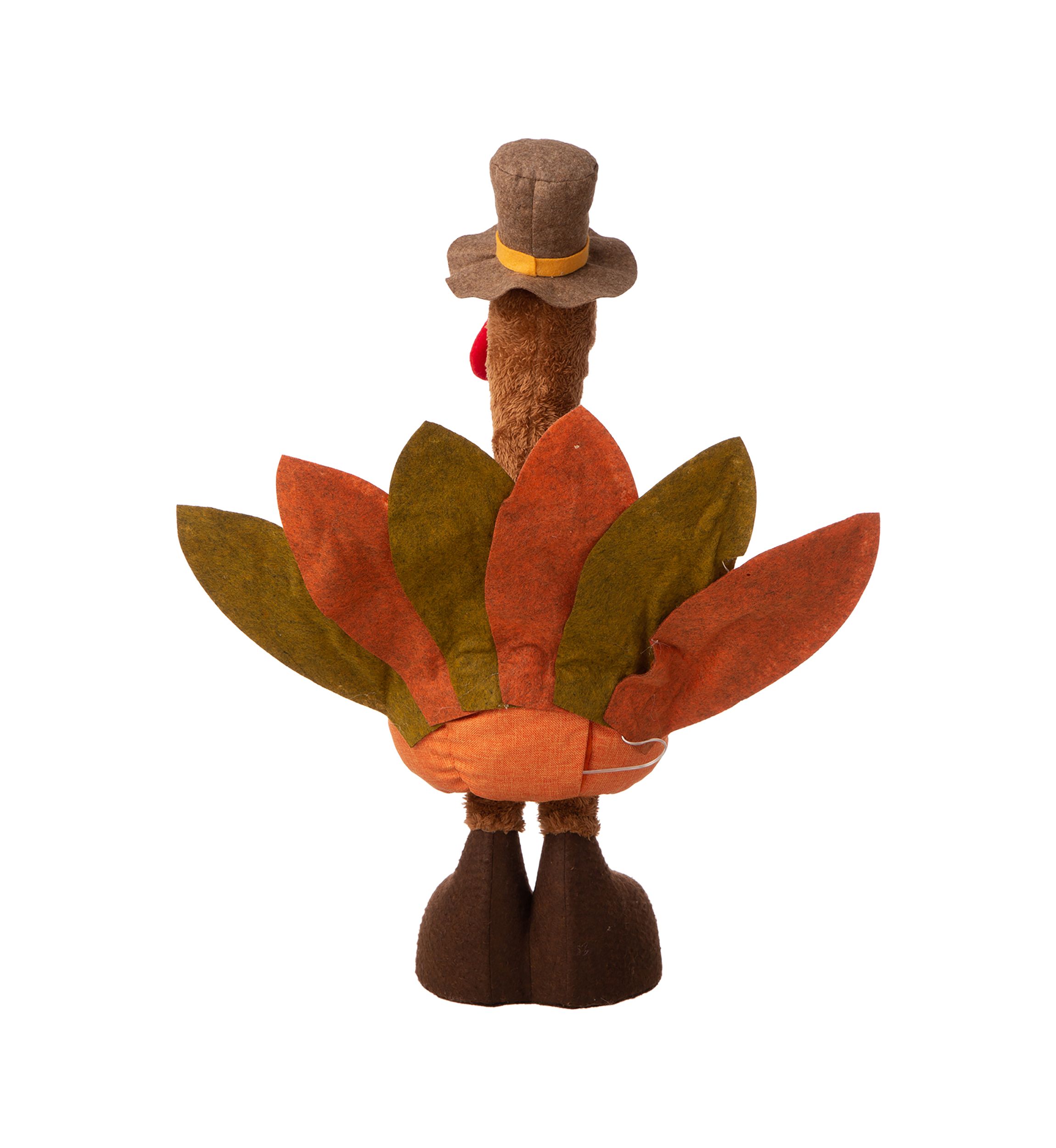 Fabric Turkey Standing Décor with Telescoping Legs