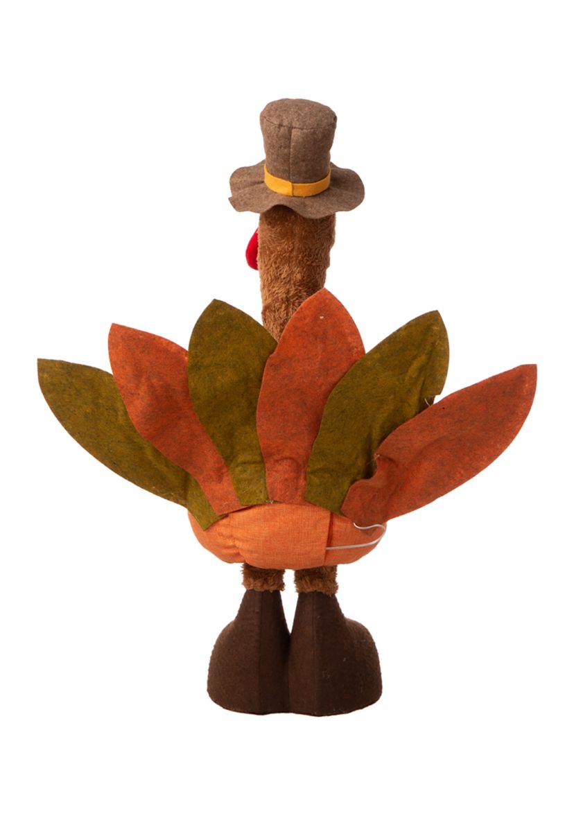 Fabric Turkey Standing Décor with Telescoping Legs
