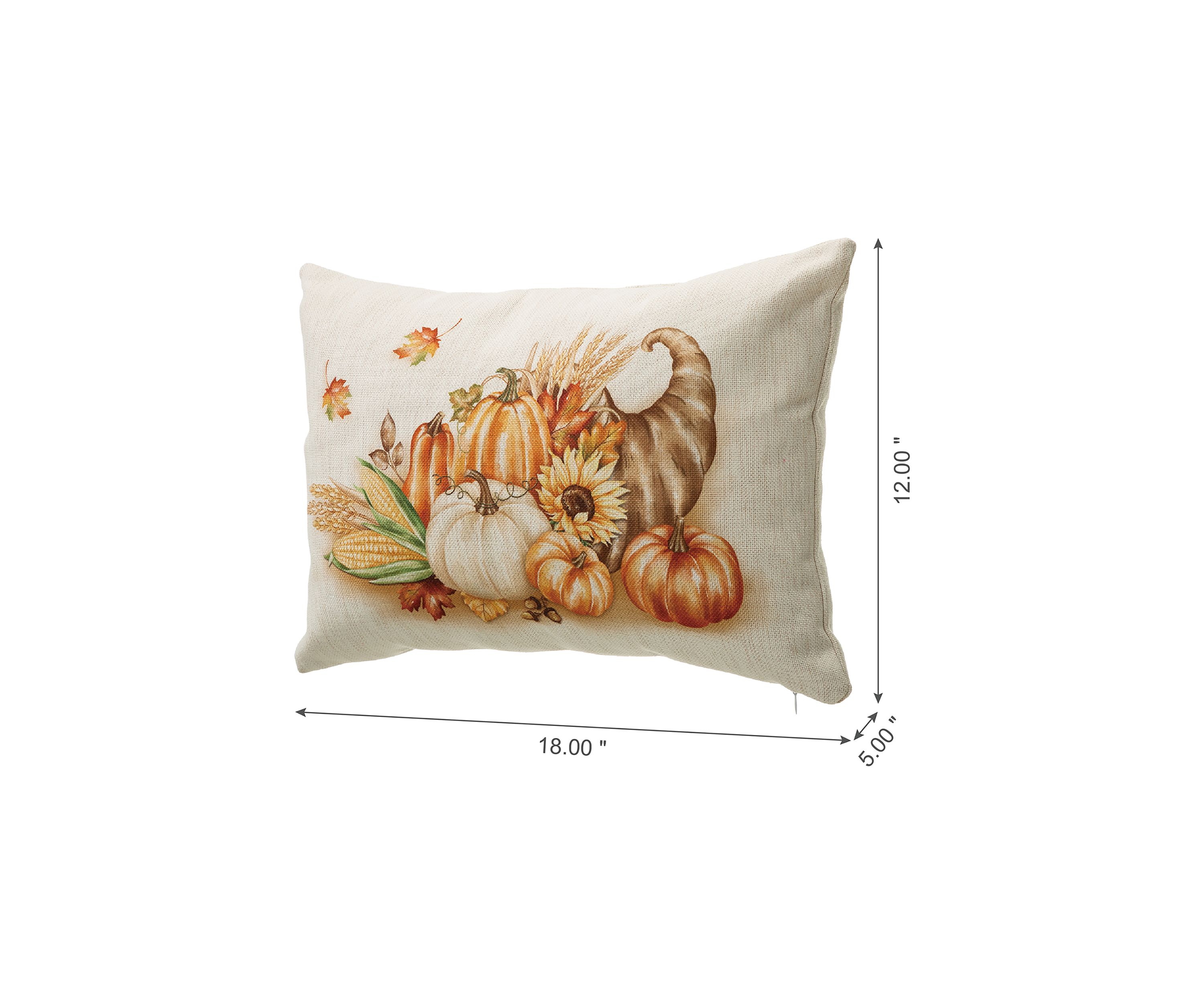 Faux Burlap Thanksgiving Croissant Pillow
