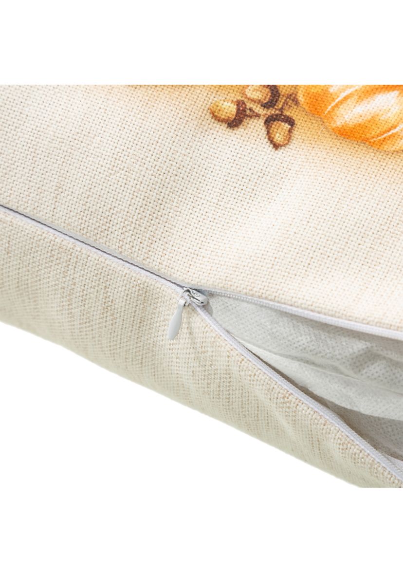Faux Burlap Thanksgiving Croissant Pillow