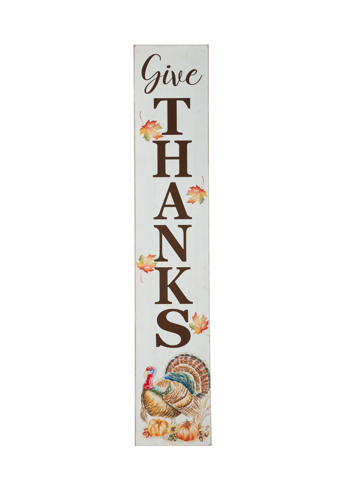 Thanksgiving Wooden "Give Thanks" Porch Sign