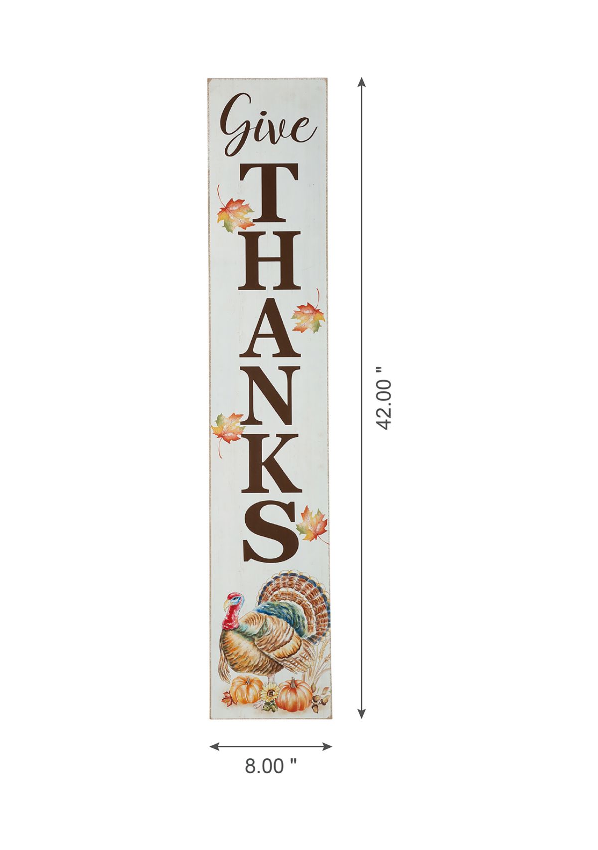 Thanksgiving Wooden "Give Thanks" Porch Sign