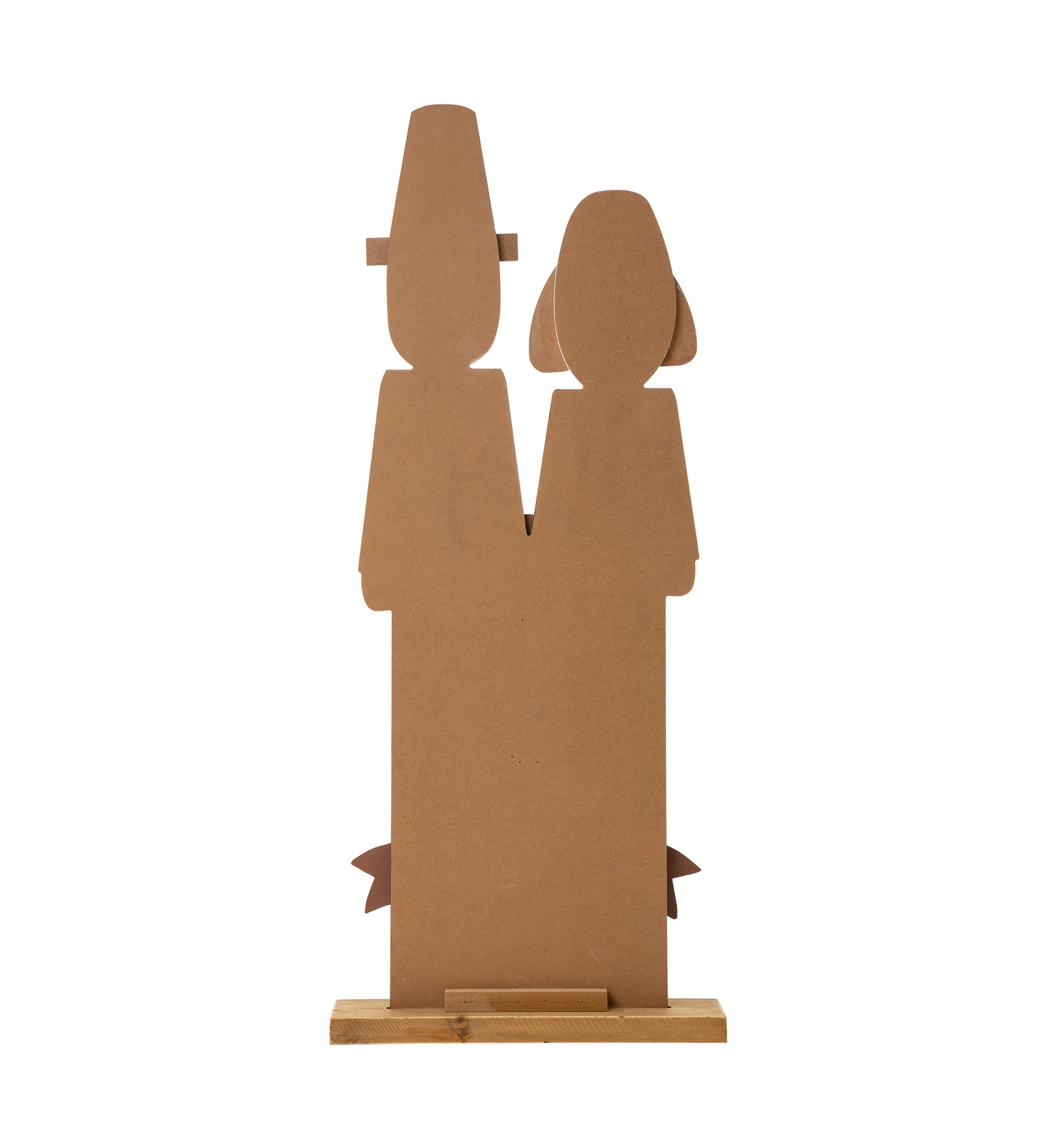 Thanksgiving Wooden Pilgrim Couple Porch Décor